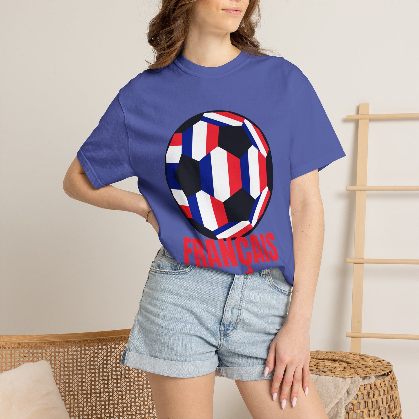 FRANÇAIS Fan Specialty Soccer Ball Design T Shirt