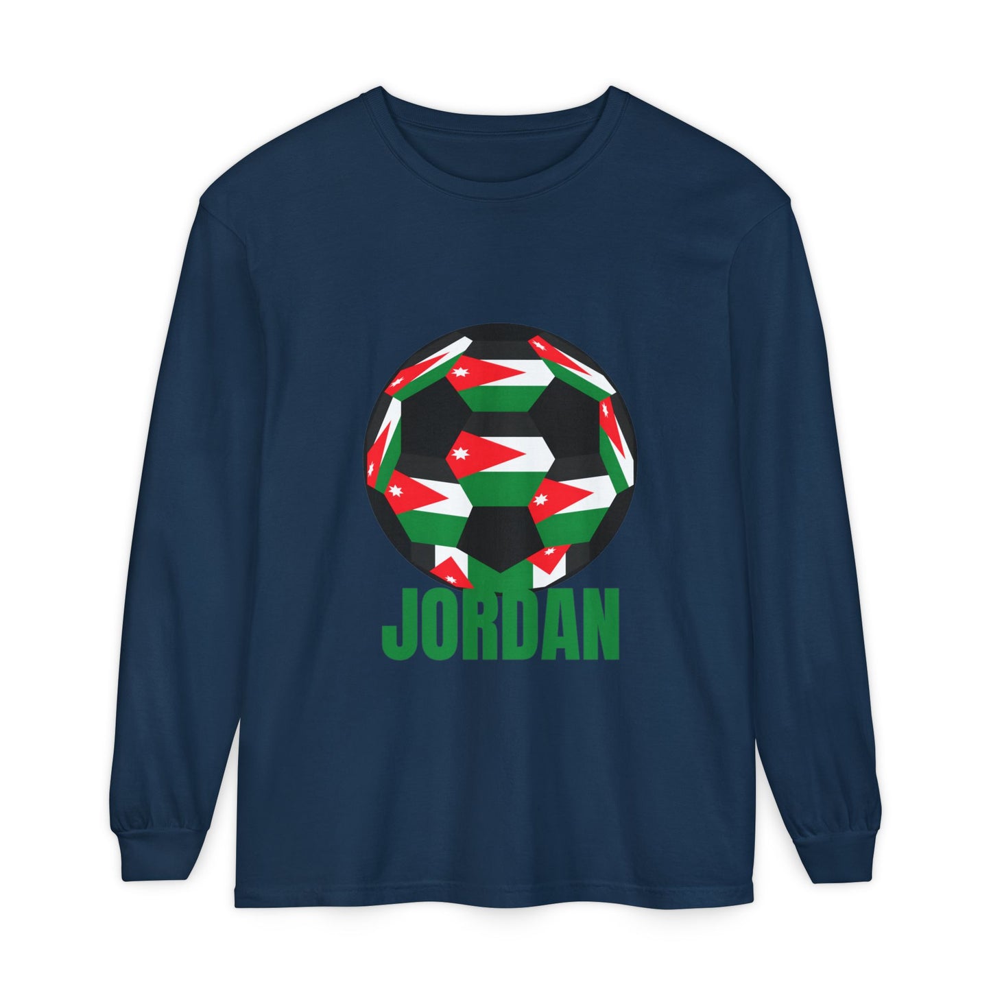 Jordan Fan Specialty Soccer Ball Design Long Sleeve Tee