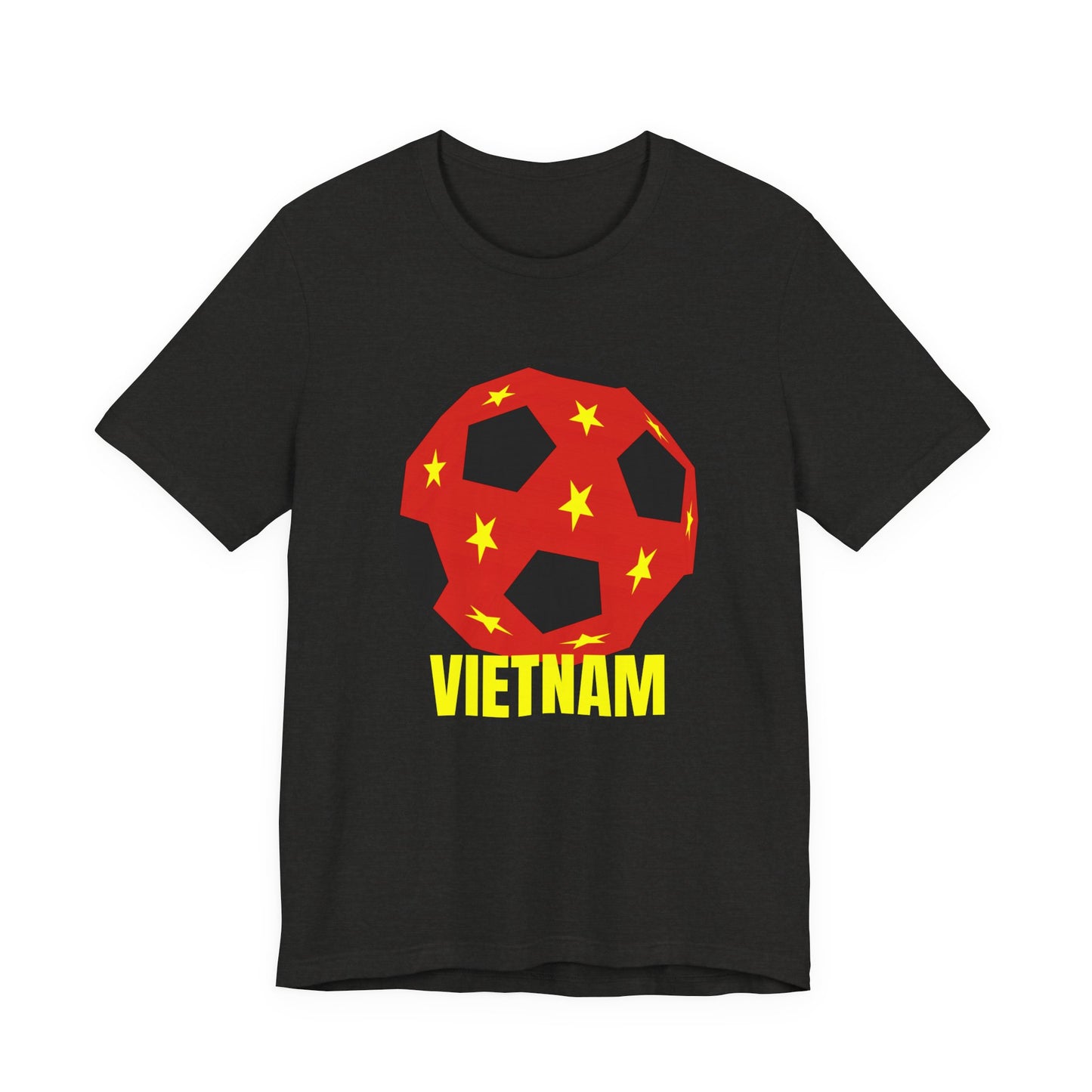 Vietnam Fan Specialty Soccer Ball Design T Shirt Red Text