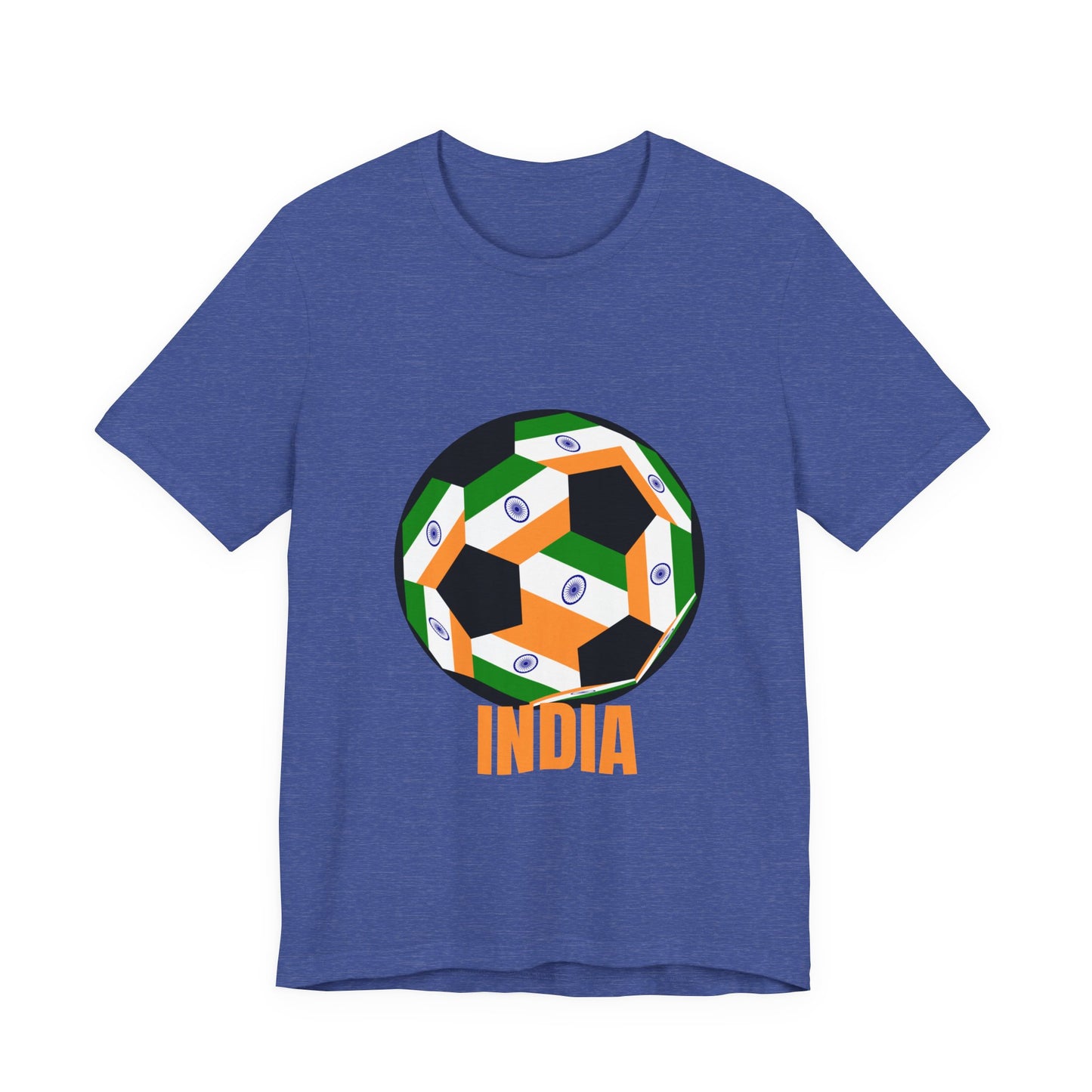 India Fan Specialty Soccer Ball Design T Shirt
