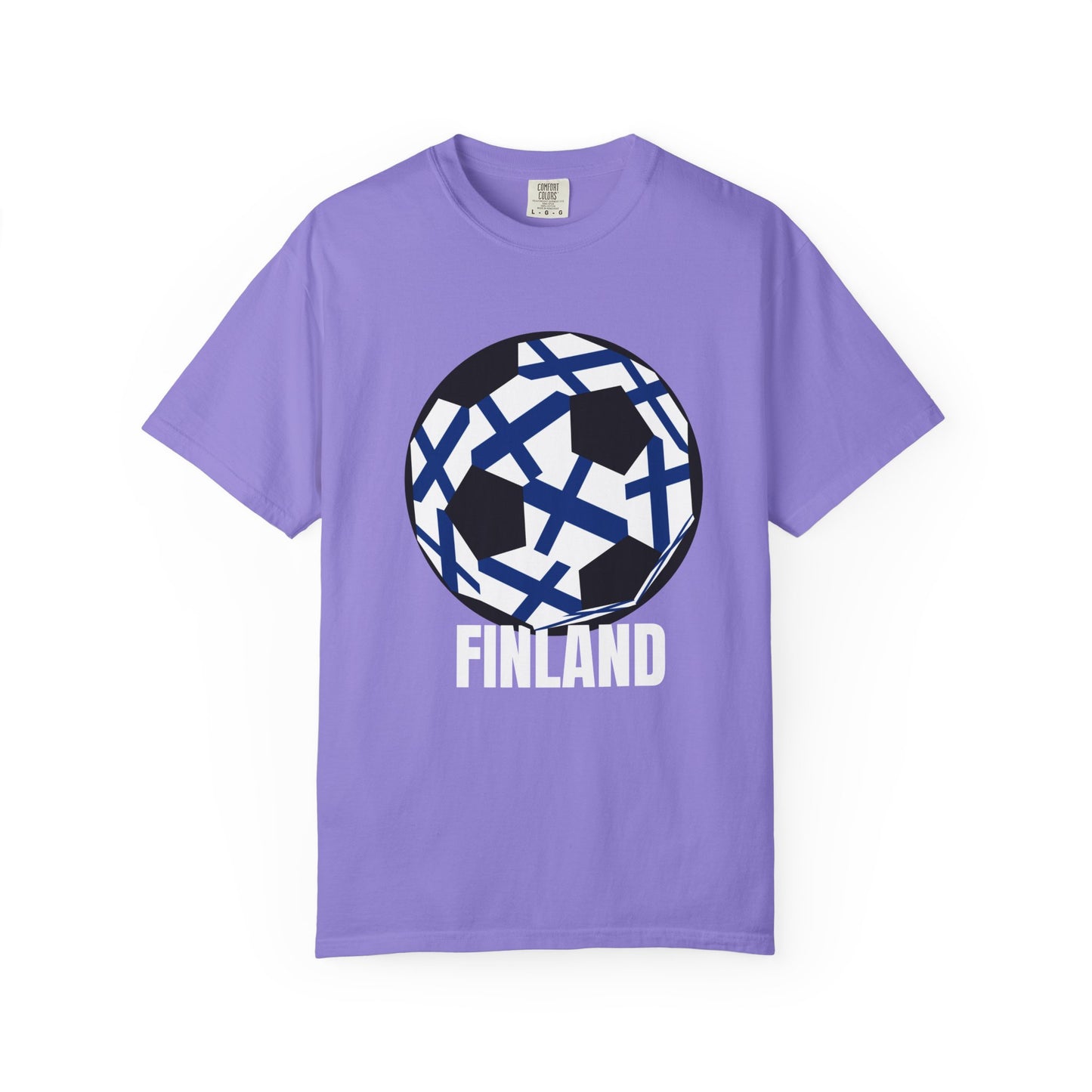 Finland Fan Specialty Soccer Ball Design T Shirt