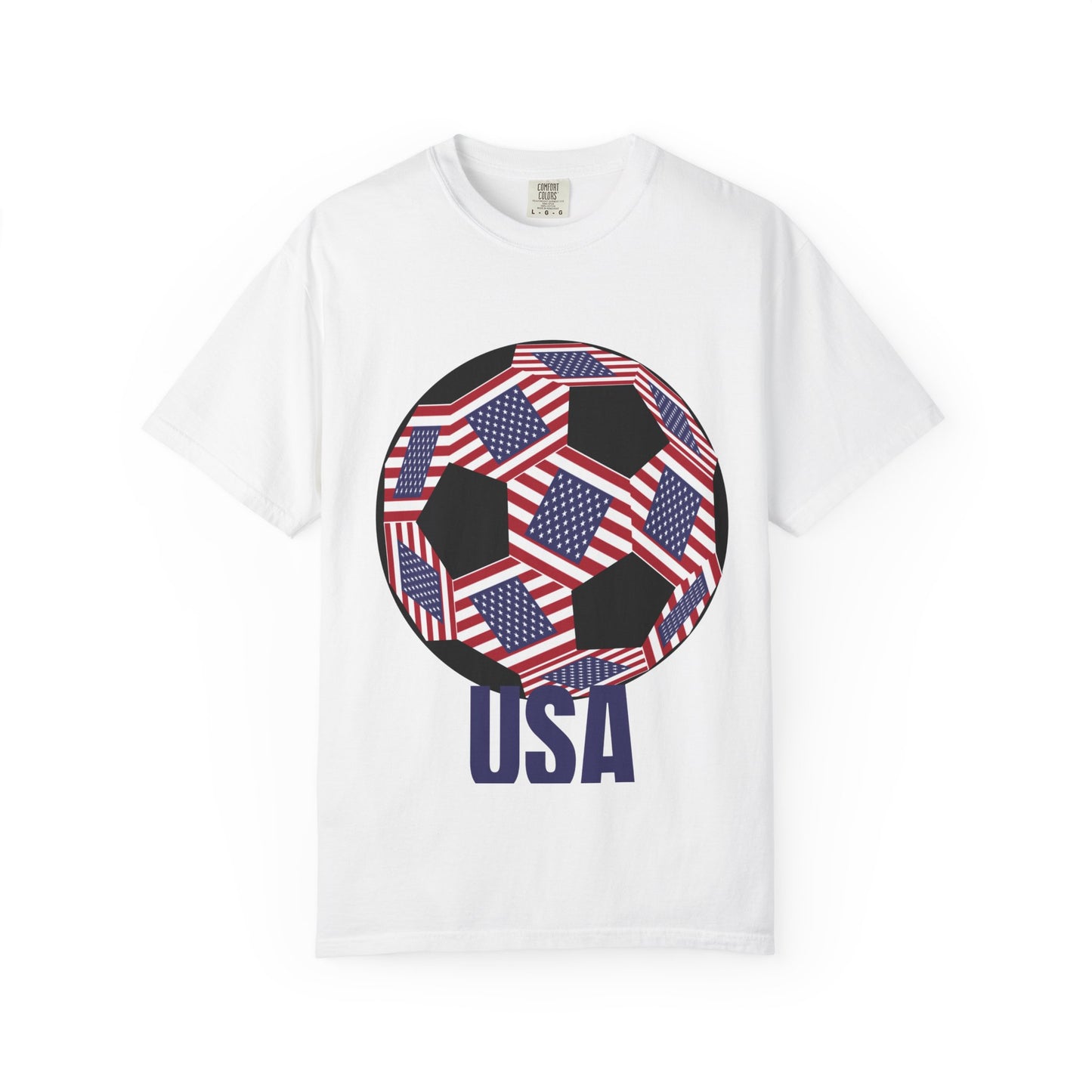 Patriotic USA Fan Specialty Soccer Ball Design T Shirt