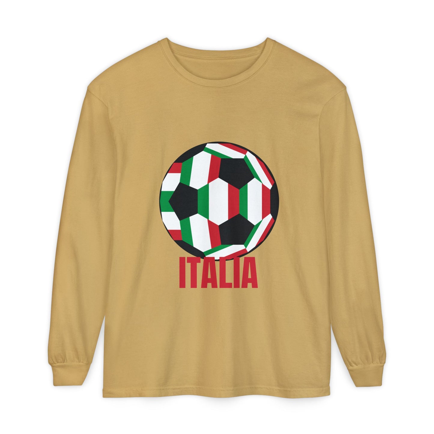 Italia Fan Specialty Soccer Ball Design  Long Sleeve T-Shirt