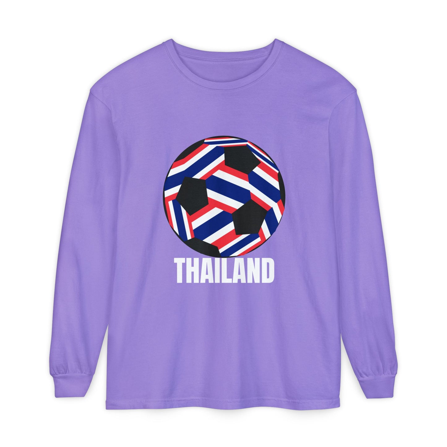 Thailand Fan Specialty Soccer Ball Design  Long Sleeve Tee