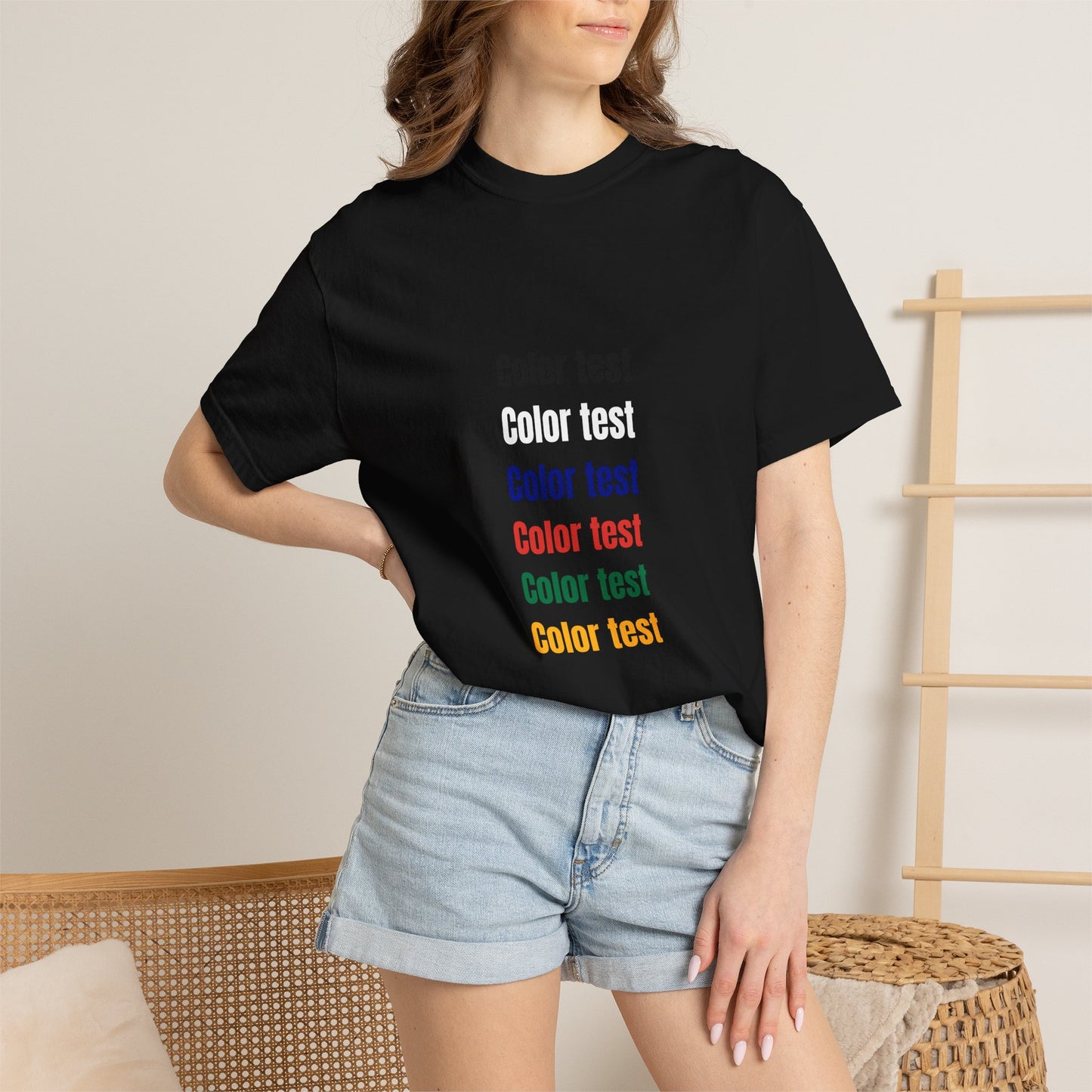 Color Test T-Shirt — Minimalist Text Graphic Tee