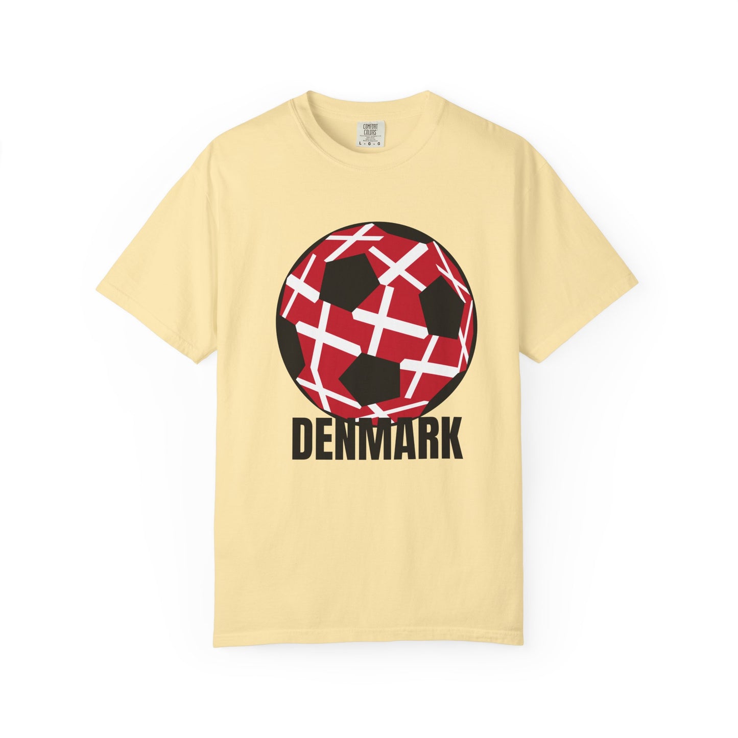 Denmark Fan Specialty Soccer Ball Design T Shirt