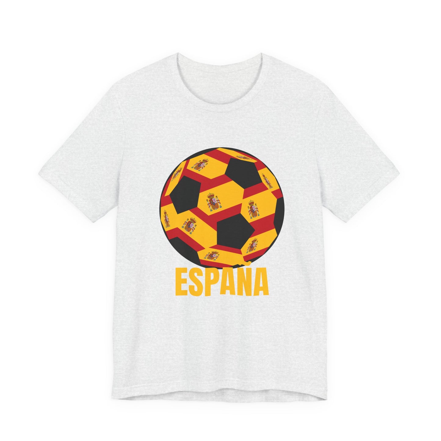 España Soccer Ball T-Shirt Gold Text