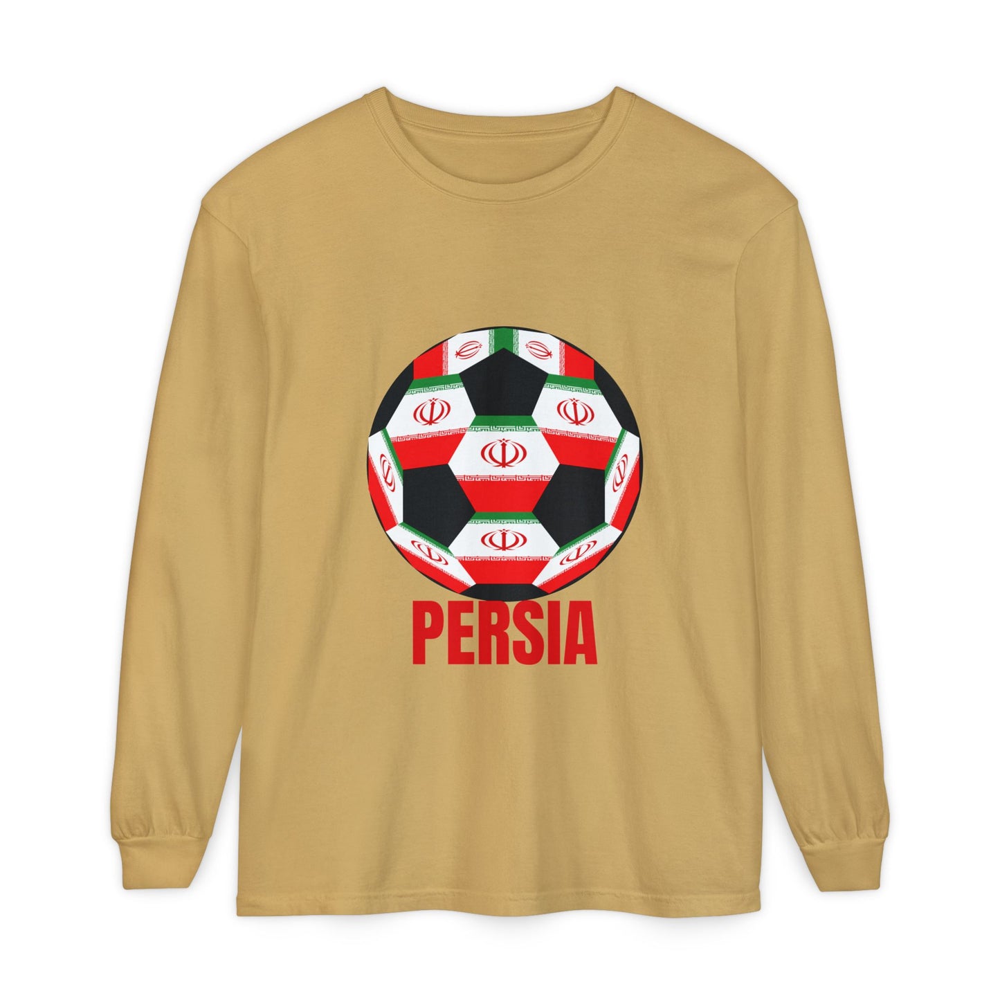 Persia Fan Specialty Soccer Ball Design  Long Sleeve Tee