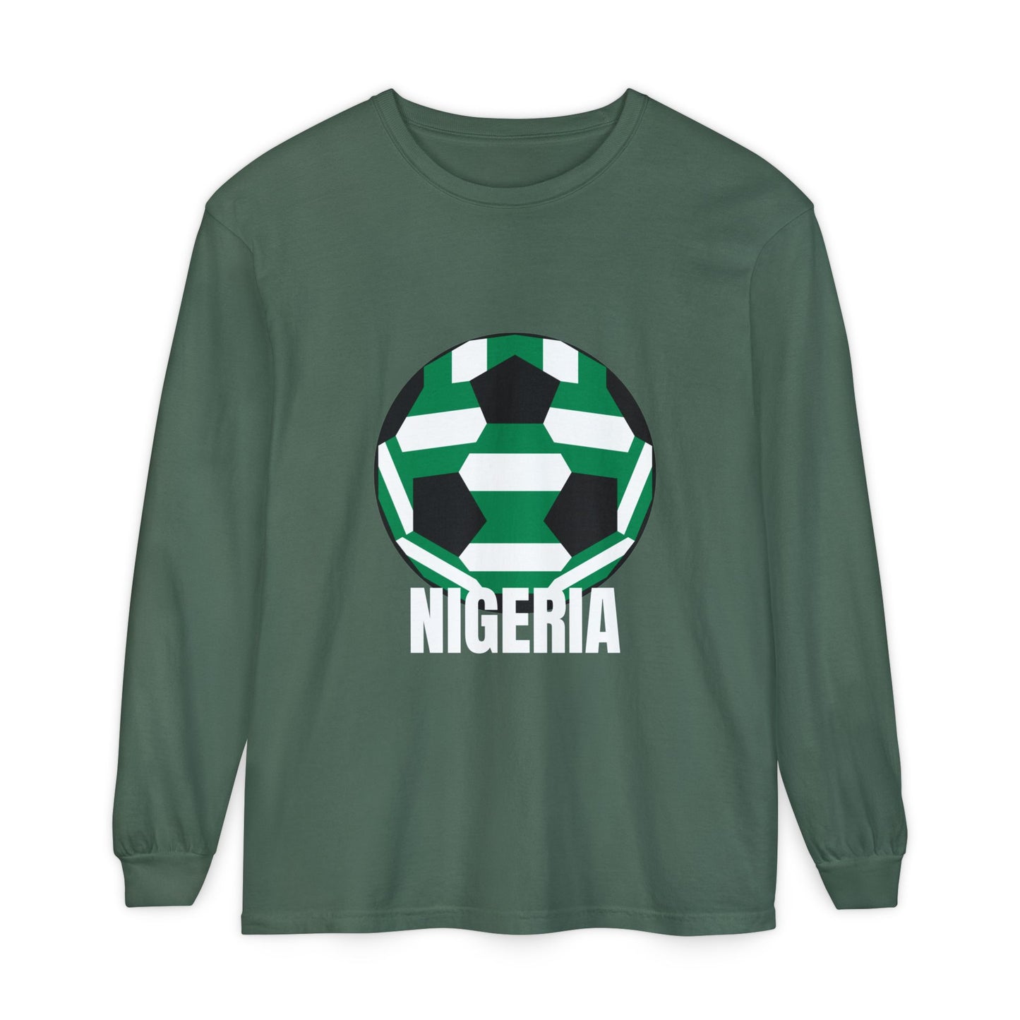 Nigeria Soccer Ball Long Sleeve Tee