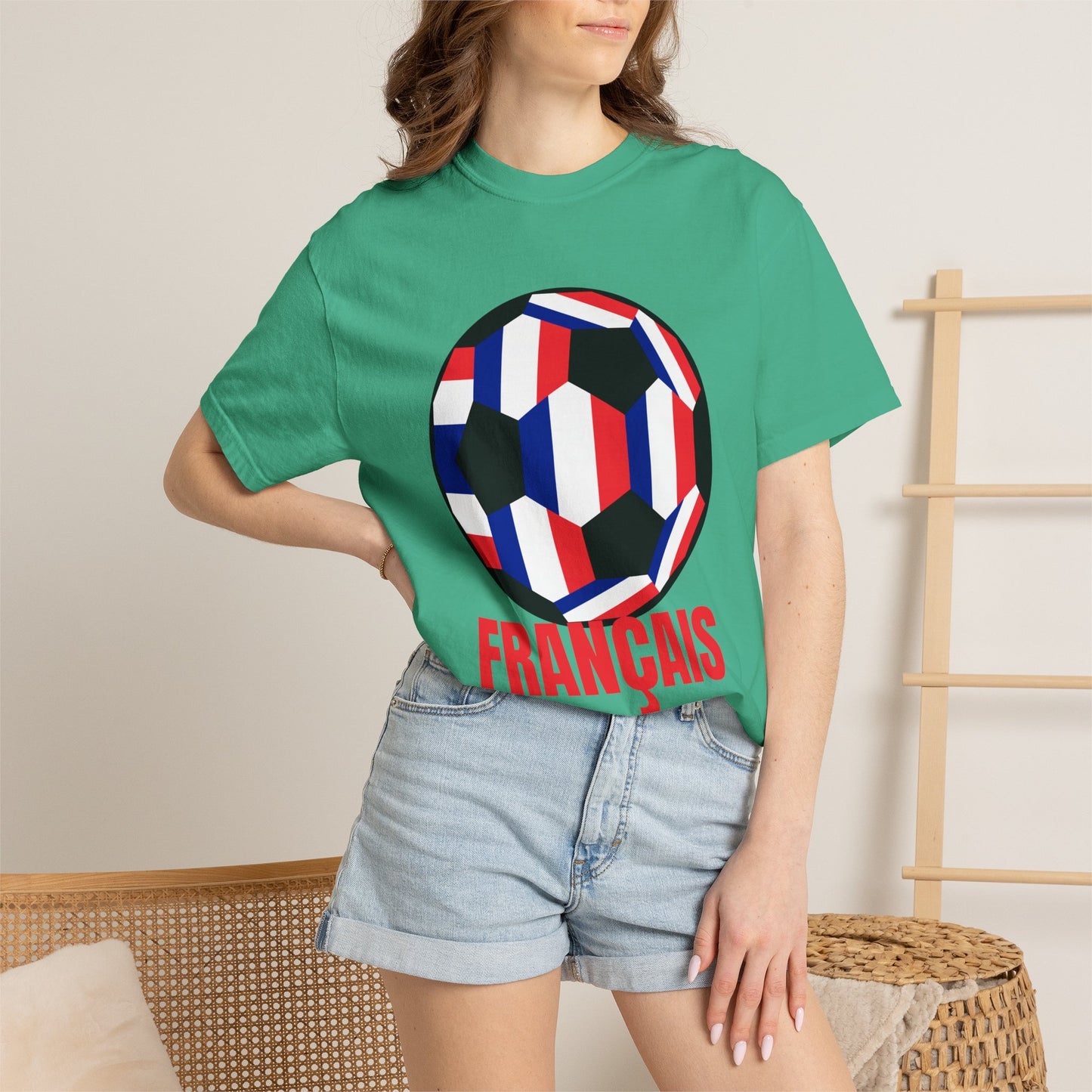 FRANÇAIS Fan Specialty Soccer Ball Design T Shirt