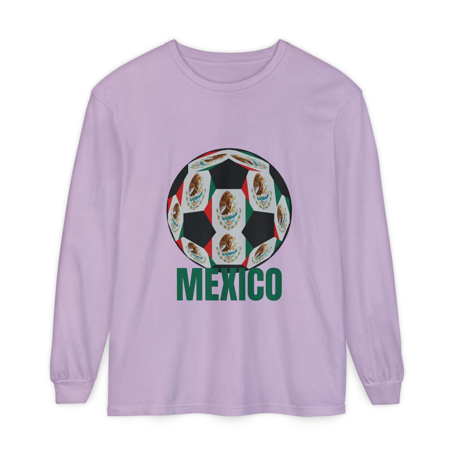Mexico Fan Specialty Soccer Ball Design Long Sleeve