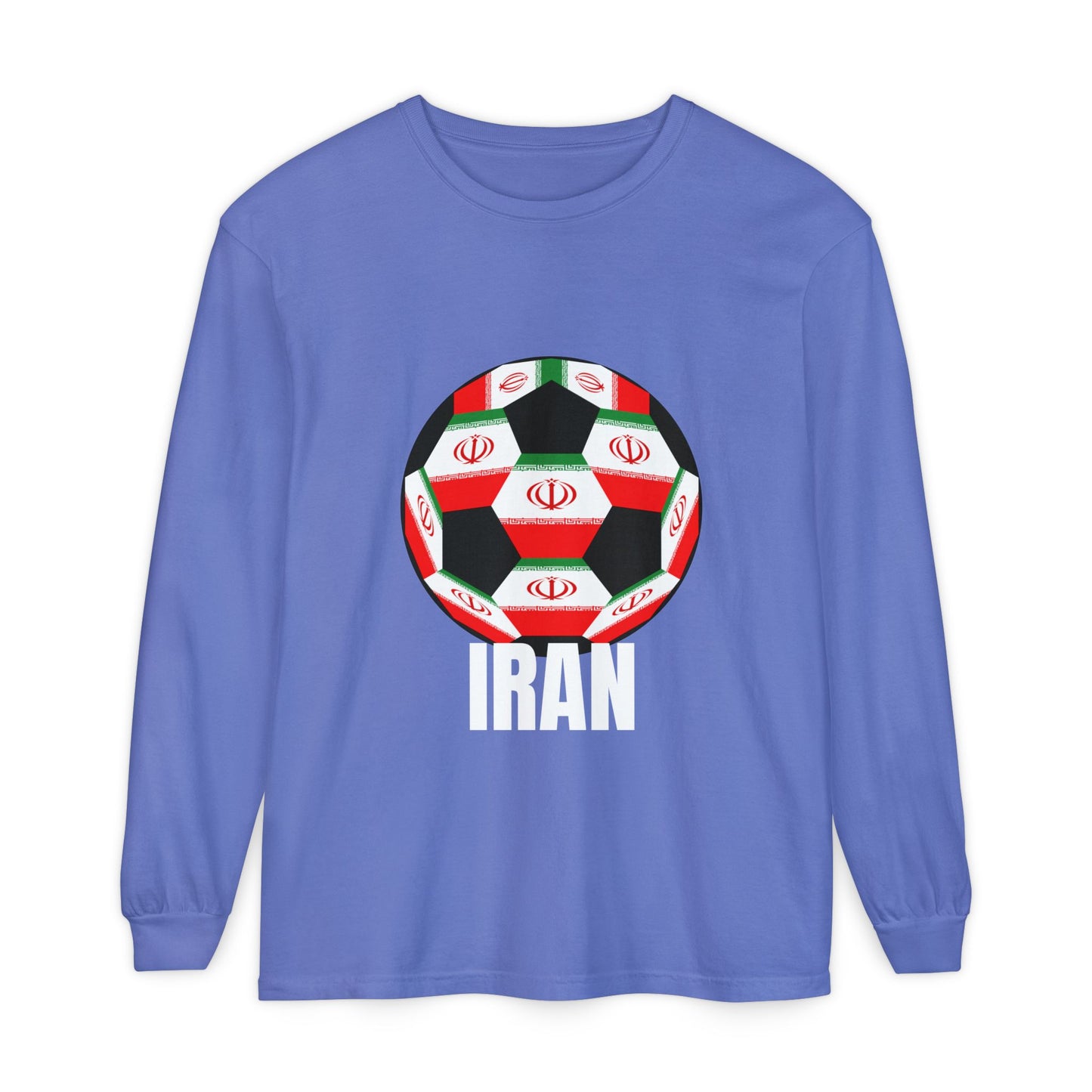 Iran Fan Specialty Soccer Ball Design  Long Sleeve Shirt