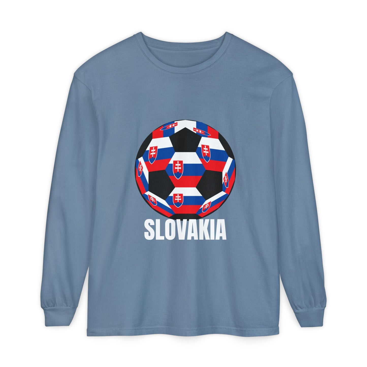 Slovakia Fan Specialty Soccer Ball Design Long Sleeve Shirt