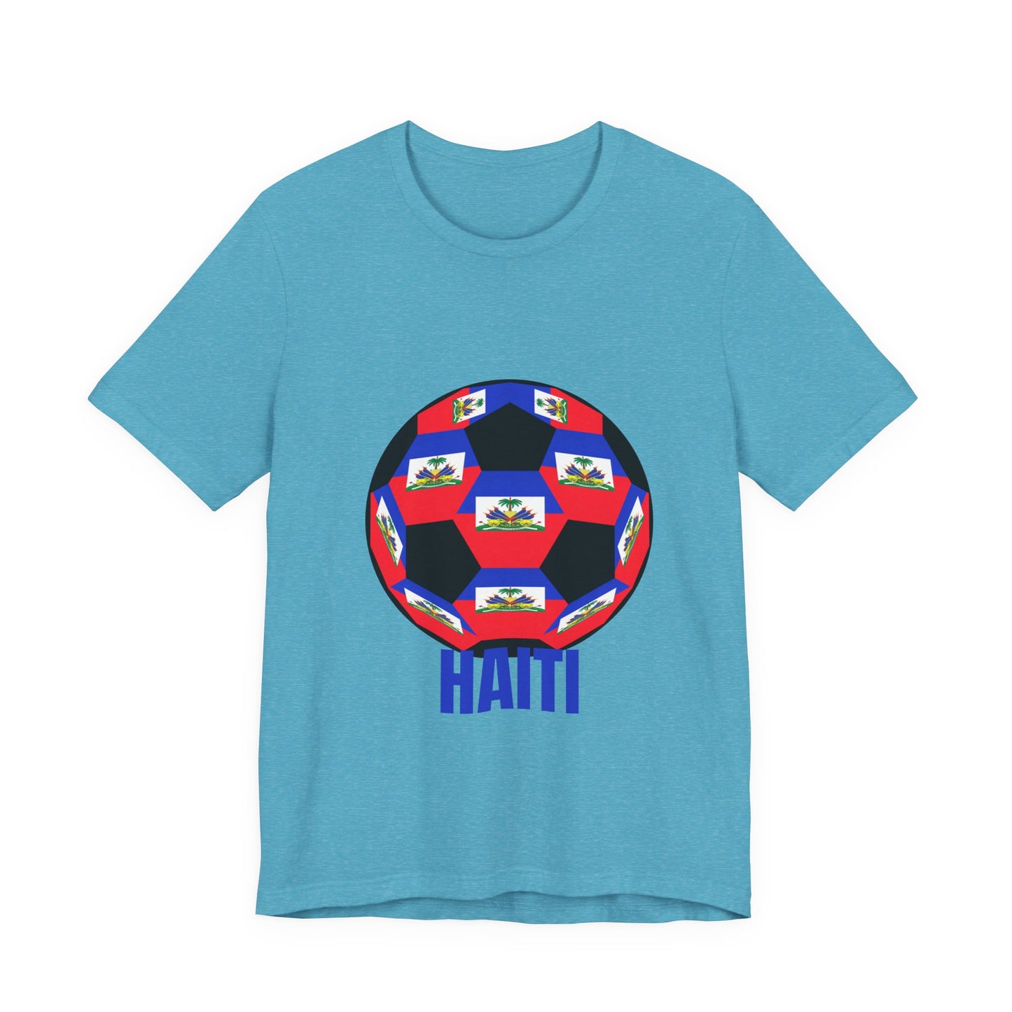 Haiti Fan Specialty Soccer Ball Design T Shirt