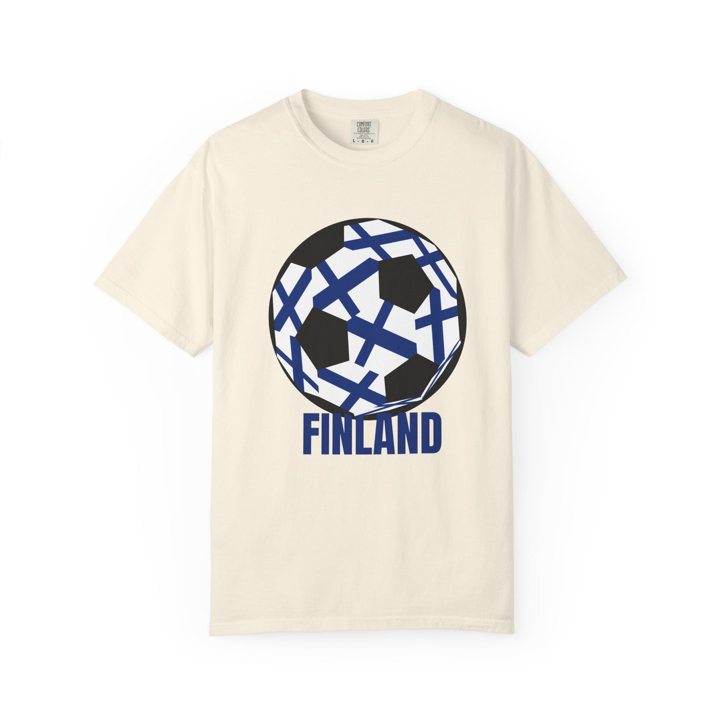 Finland Fan Specialty Soccer Ball Design T Shirt