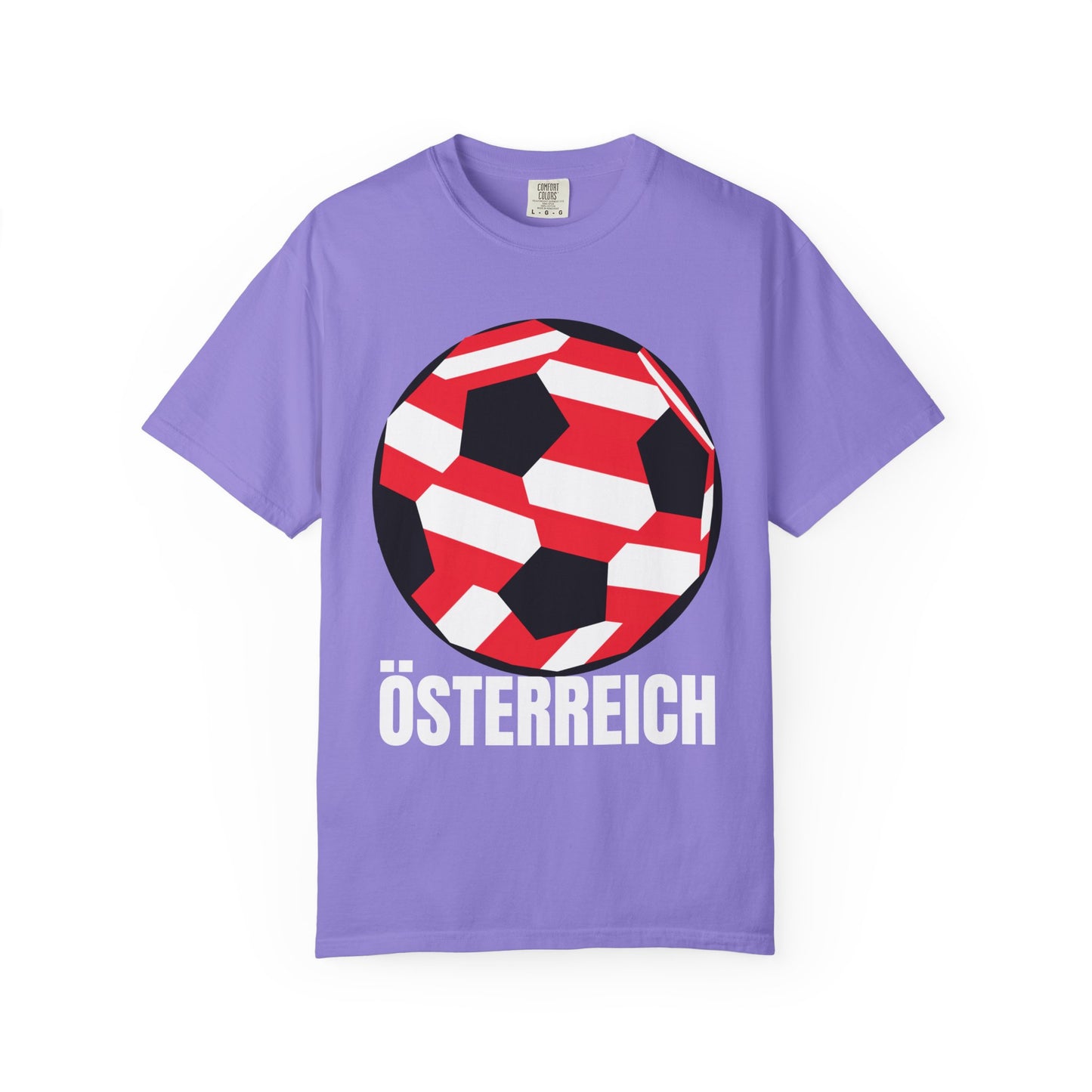 Austria Football Fan Old School Osterreich Custom Soccer Ball Design T-Shirt