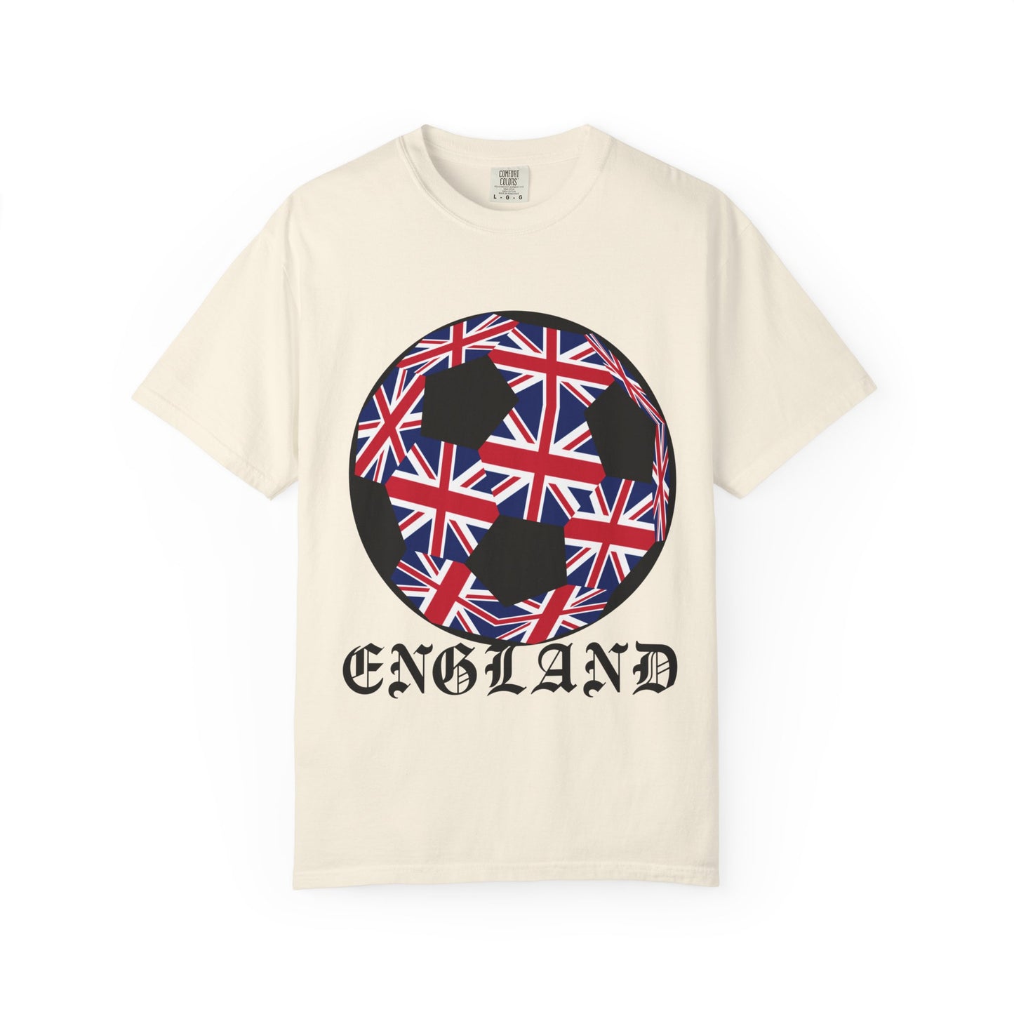 Old English Style Specialty Soccer Ball Design T Shirt
