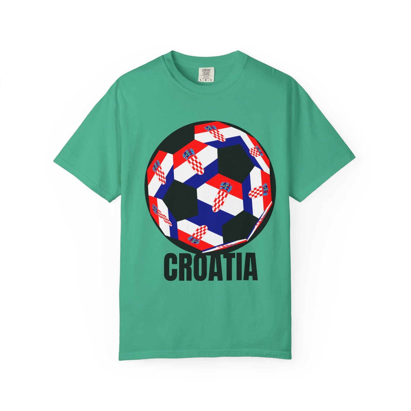 Croatia Fan Specialty Soccer Ball Design T Shirt