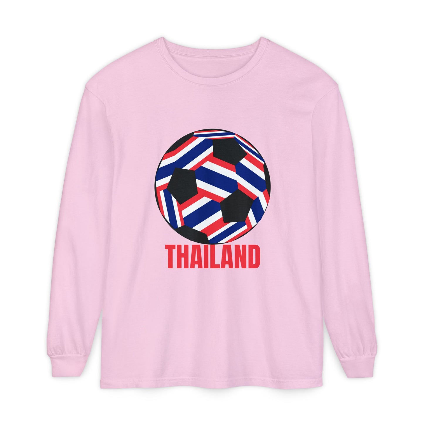 Thailand Fan Specialty Soccer Ball Design Long Sleeve T-Shirt