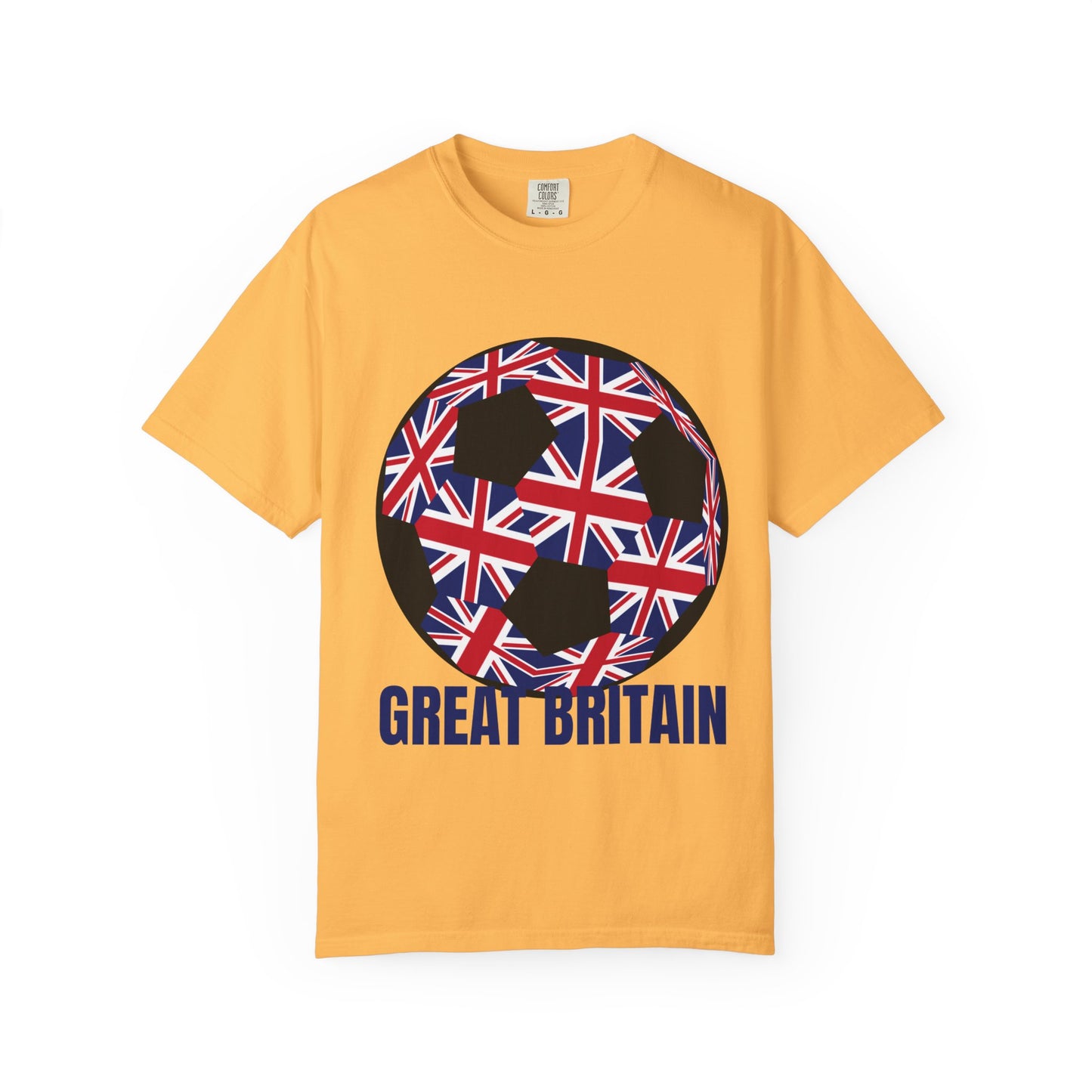 Great Britain Fan Specialty Soccer Ball Design T Shirt