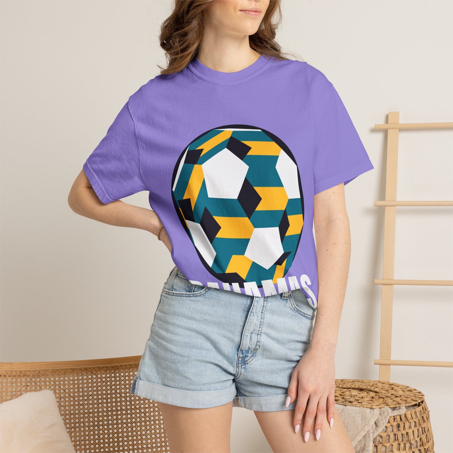 Bahamas Fan Specialty Soccer Ball Design T Shirt