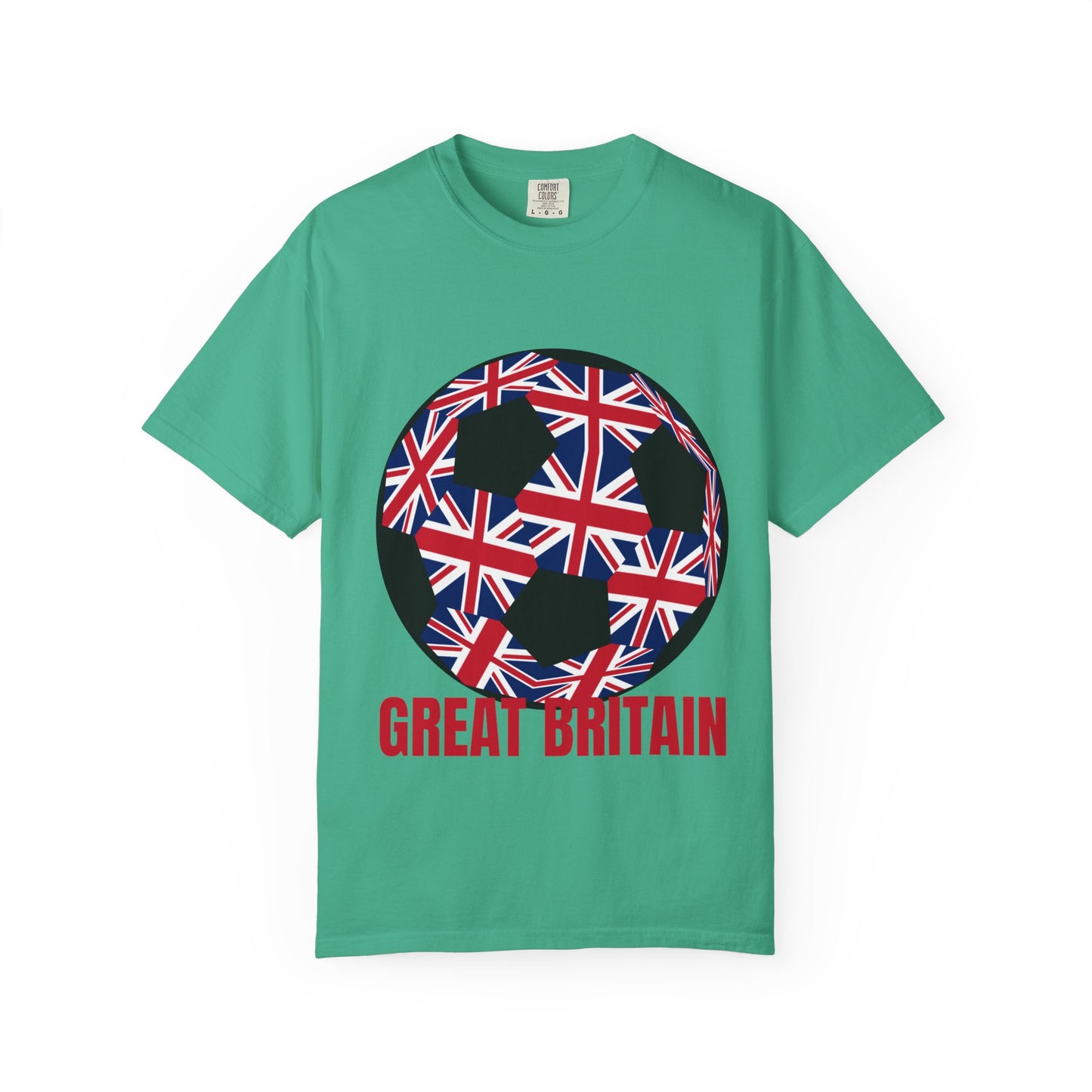 Great Britain Fan Specialty Soccer Ball Design T Shirt
