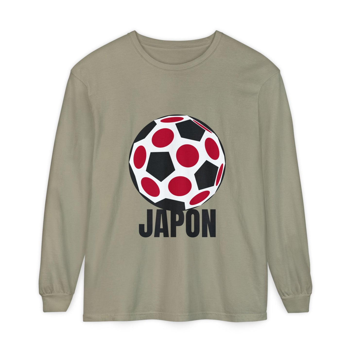 Japon Fan Specialty Soccer Ball Design Long Sleeve Tee