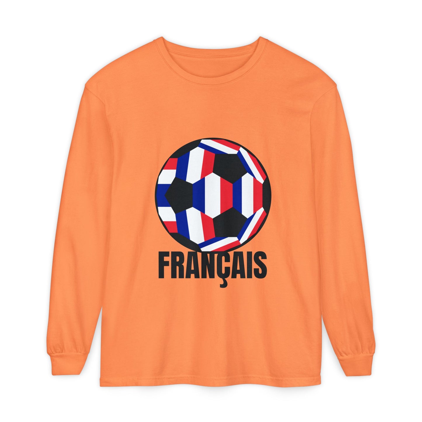 Français Fan Specialty Soccer Ball Long Sleeve T-Shirt