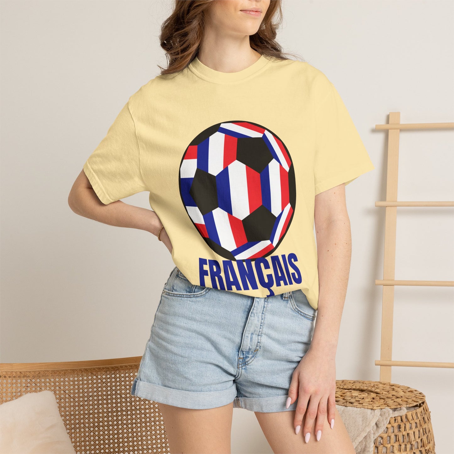 FRANÇAIS Fan Specialty Soccer Ball Design T Shirt