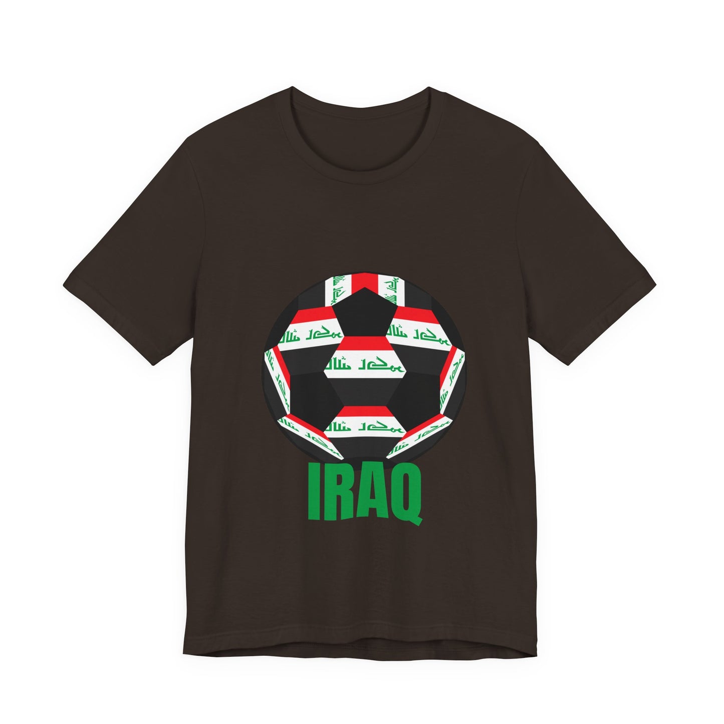 Iraq Fan Specialty Soccer Ball Design T Shirt