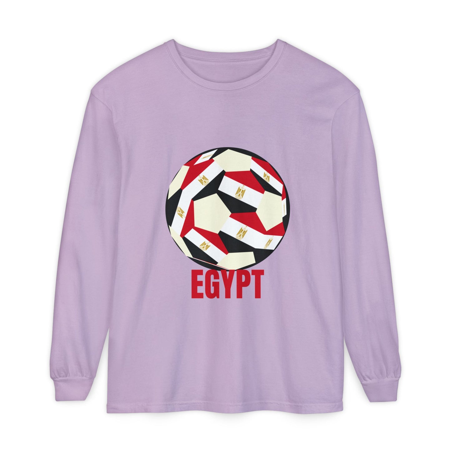 Egypt Fan Specialty Soccer Ball Design Long Sleeve Tee