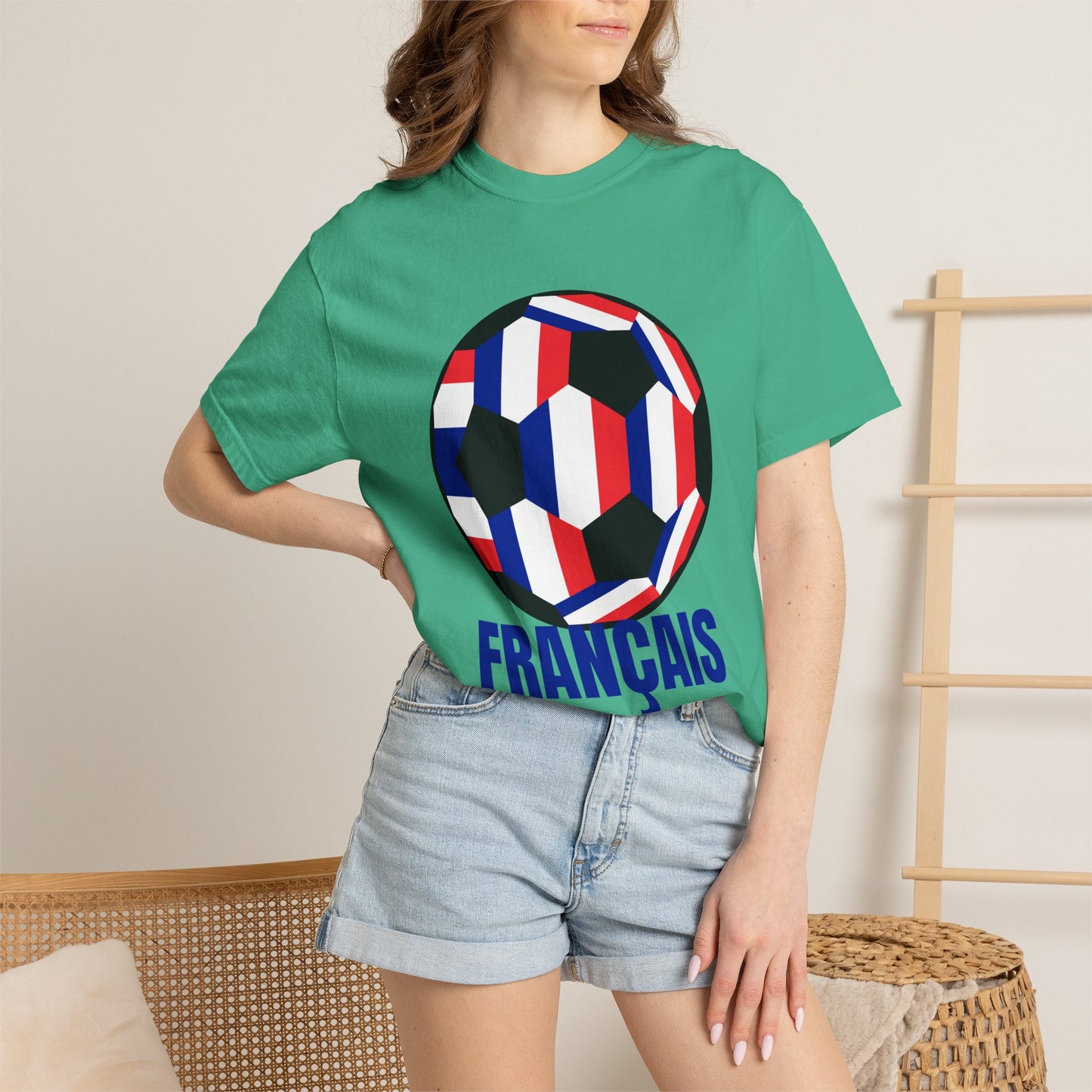 FRANÇAIS Fan Specialty Soccer Ball Design T Shirt
