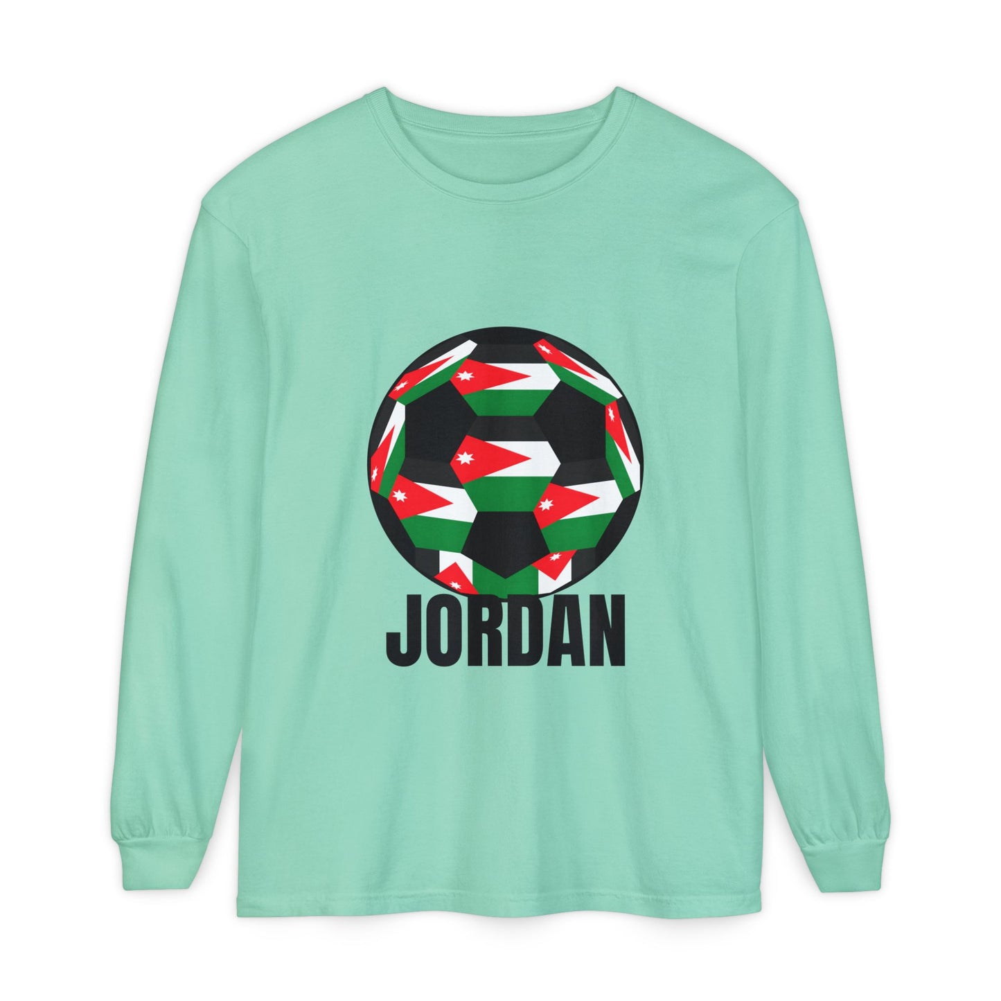 Jordan Fan Specialty Soccer Ball Design Long Sleeve Tee