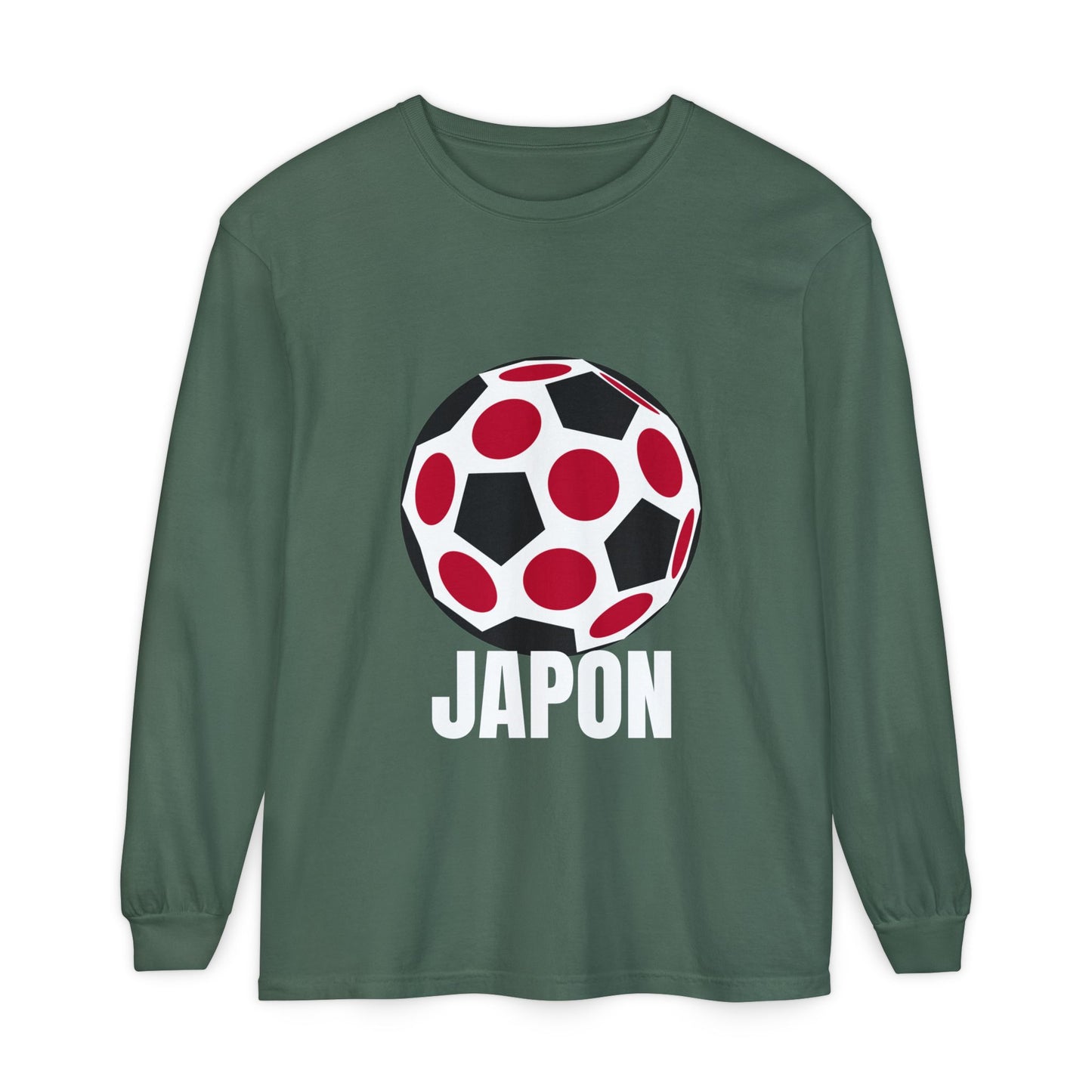 Japon Fan Specialty Soccer Ball Design Long Sleeve Tee