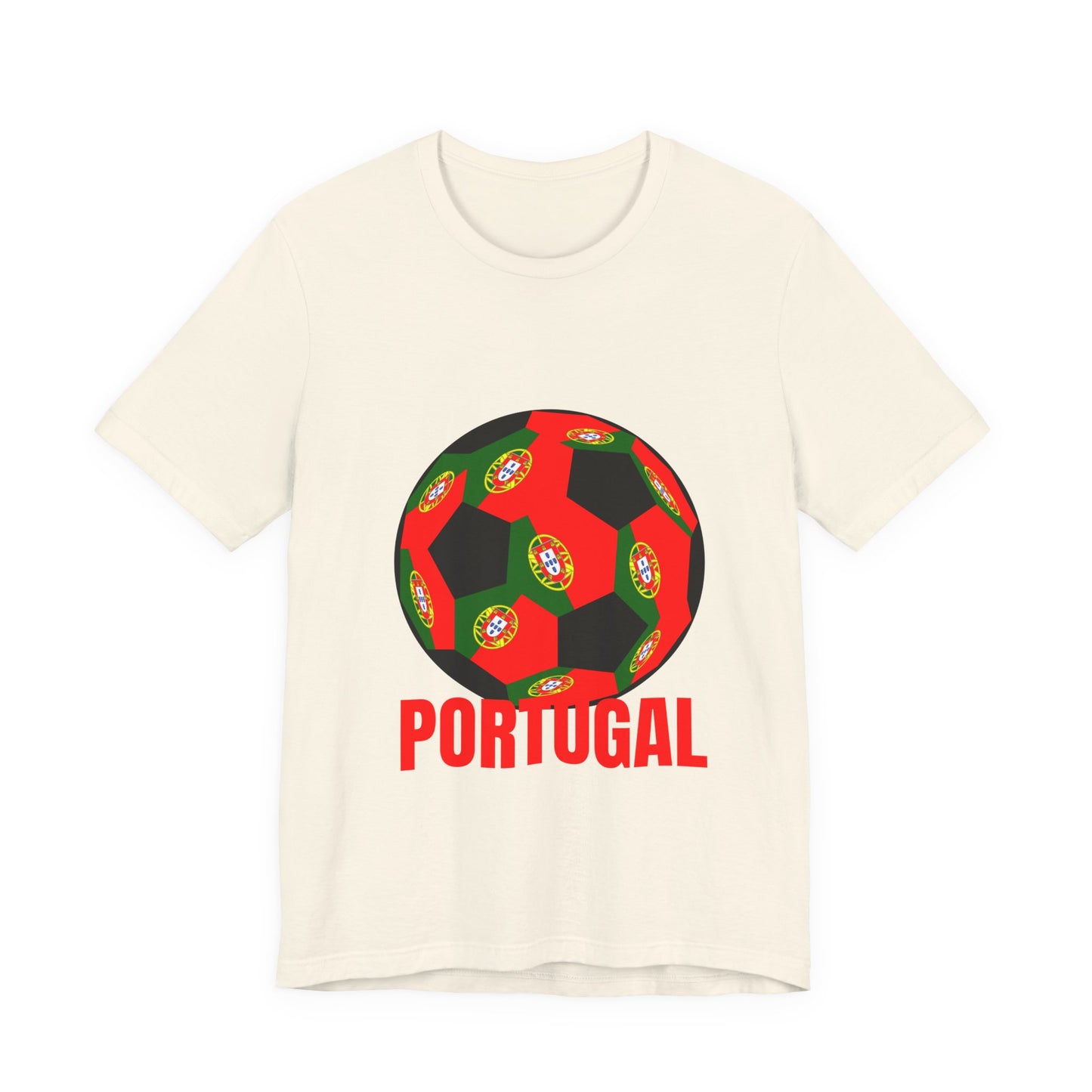 Portugal Fan Specialty Soccer Ball Design T Shirt