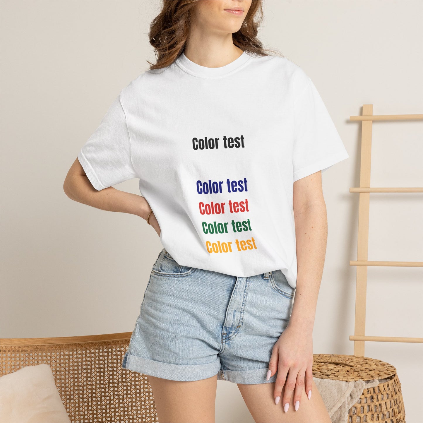 Color Test T-Shirt — Minimalist Text Graphic Tee