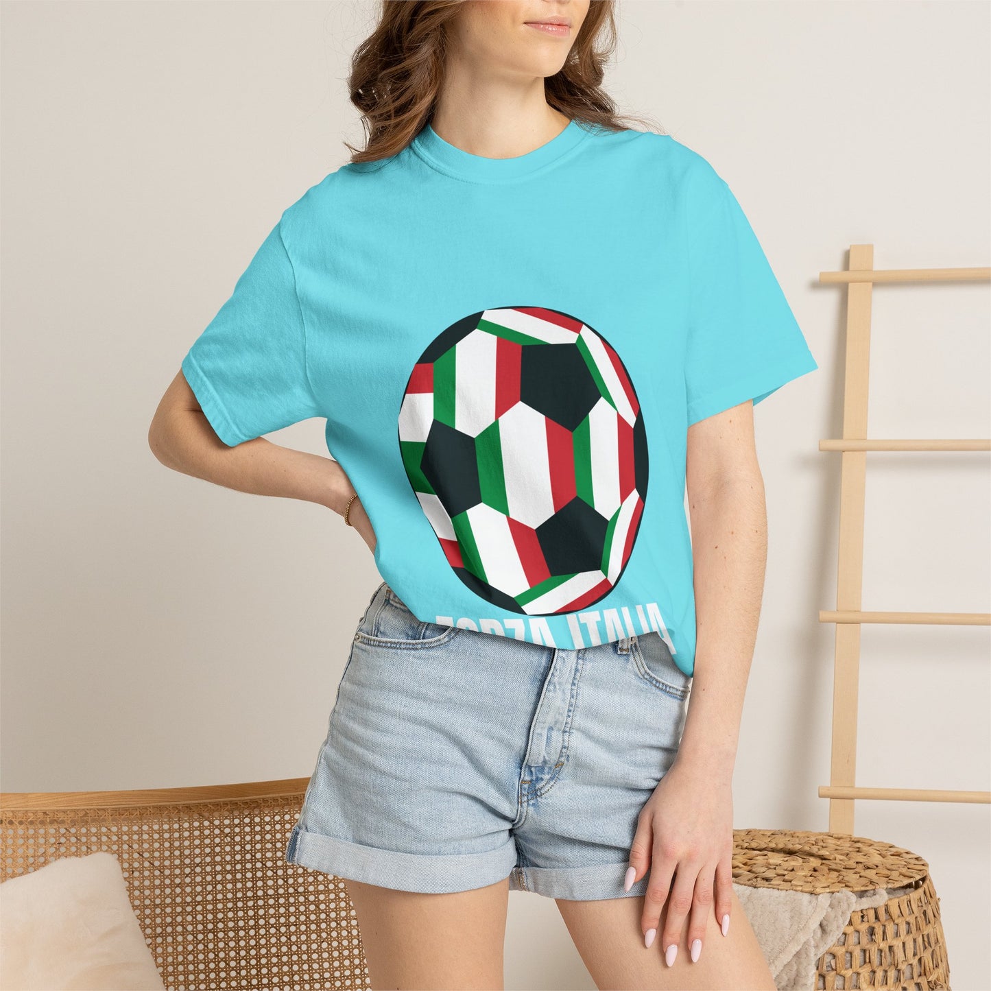 Forza Italia Fan Specialty Soccer Ball Design T Shirt