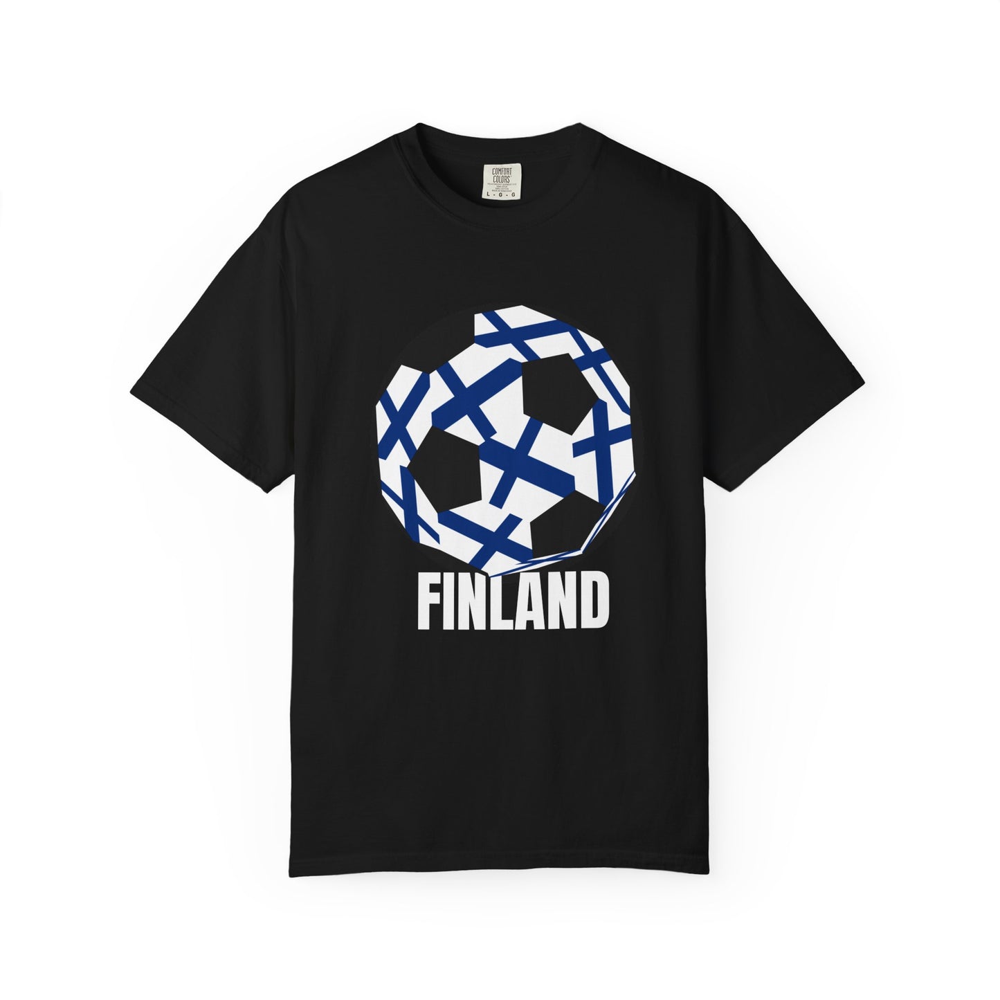 Finland Fan Specialty Soccer Ball Design T Shirt