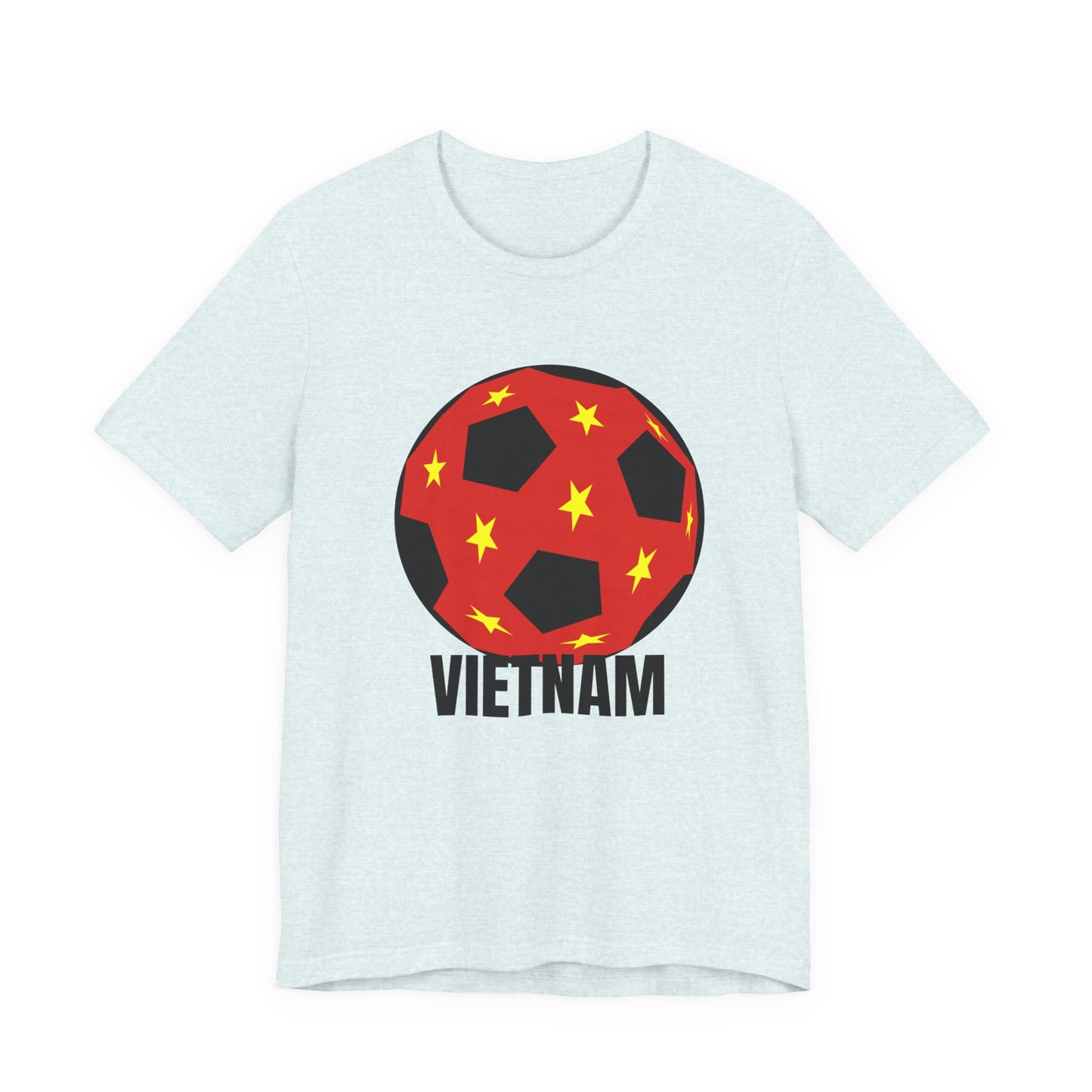 Vietnam Fan Specialty Soccer Ball Design T Shirt Black Text