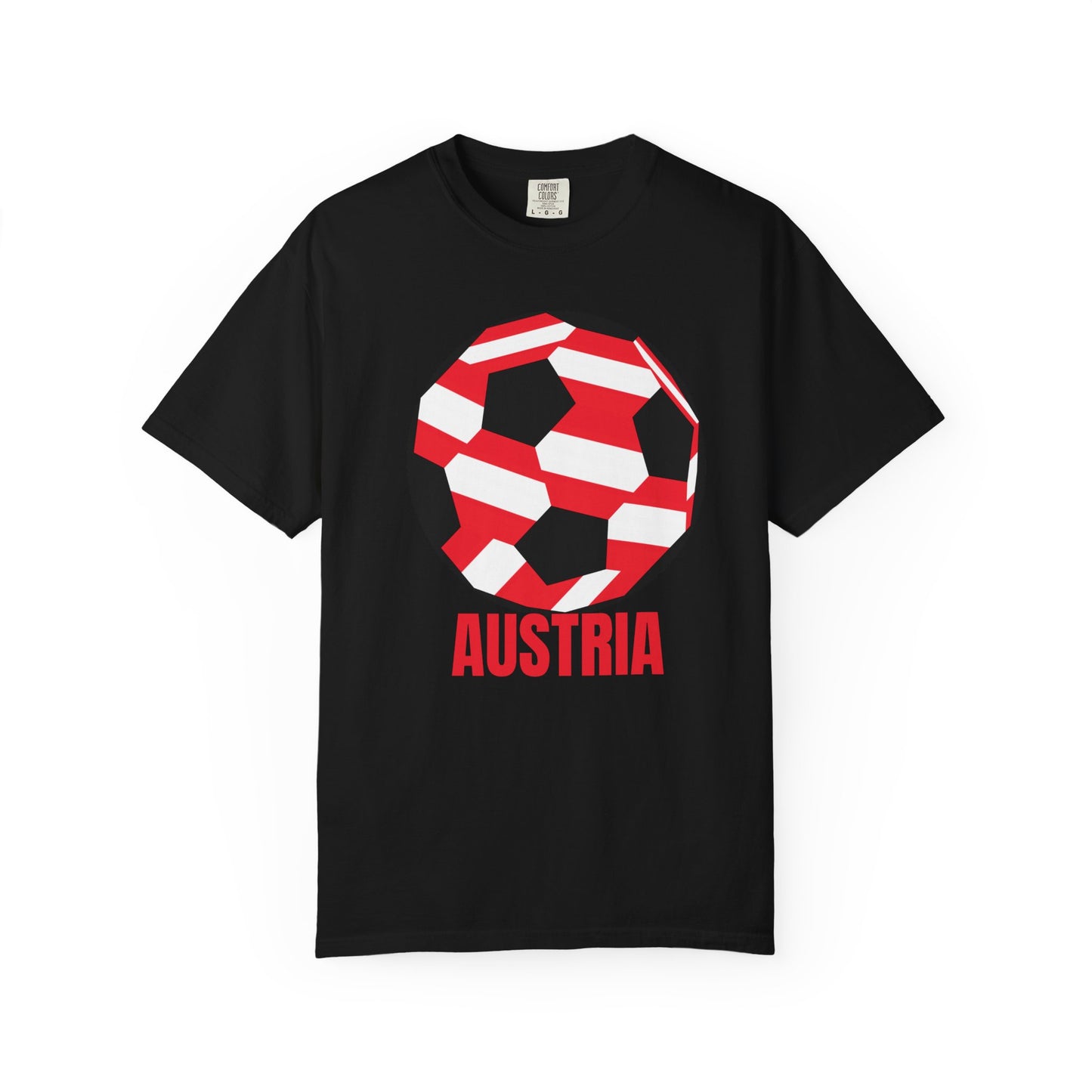 Austria Fan Specialty Soccer Ball Design T-SHirt