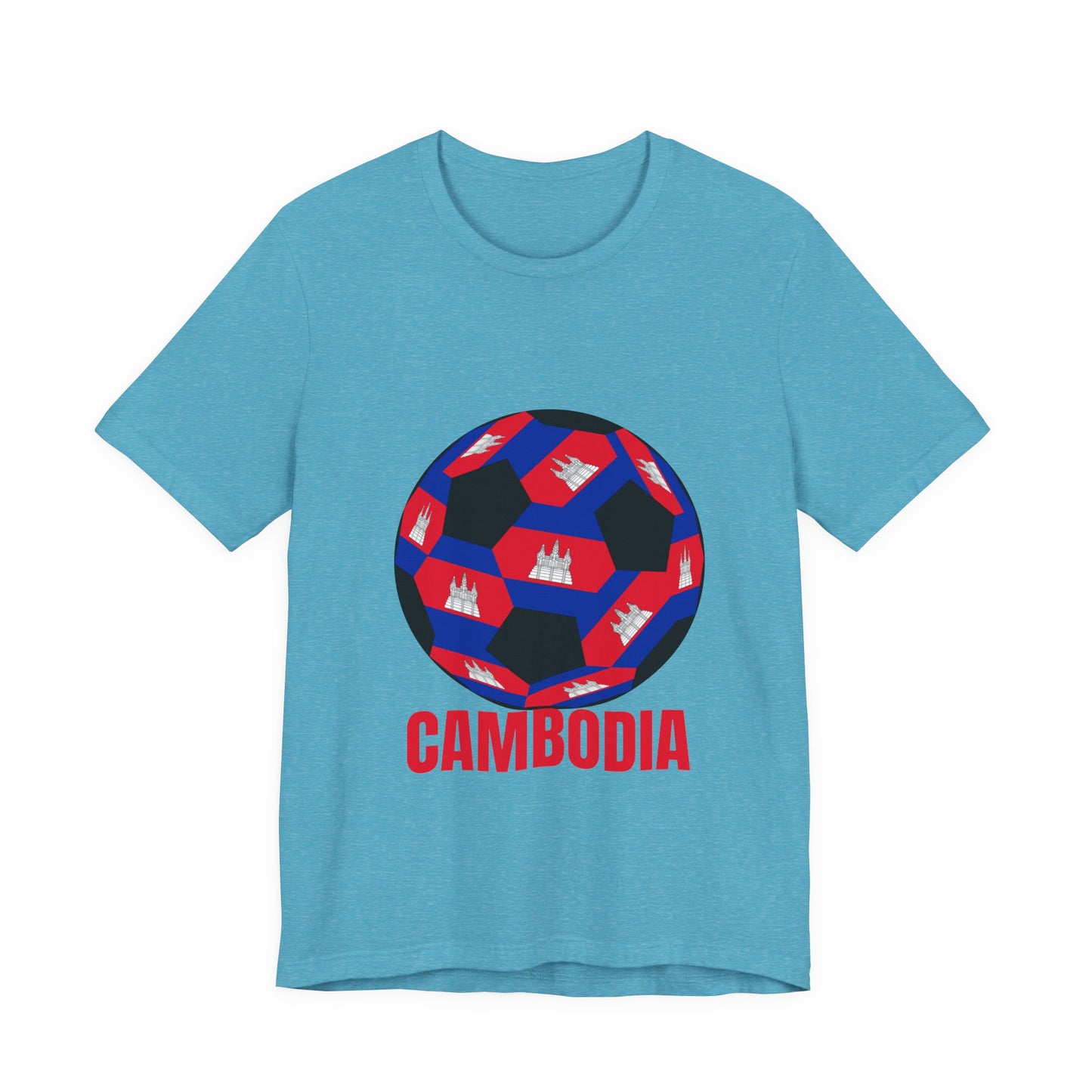 Cambodia Fan Specialty Soccer Ball Design T Shirt