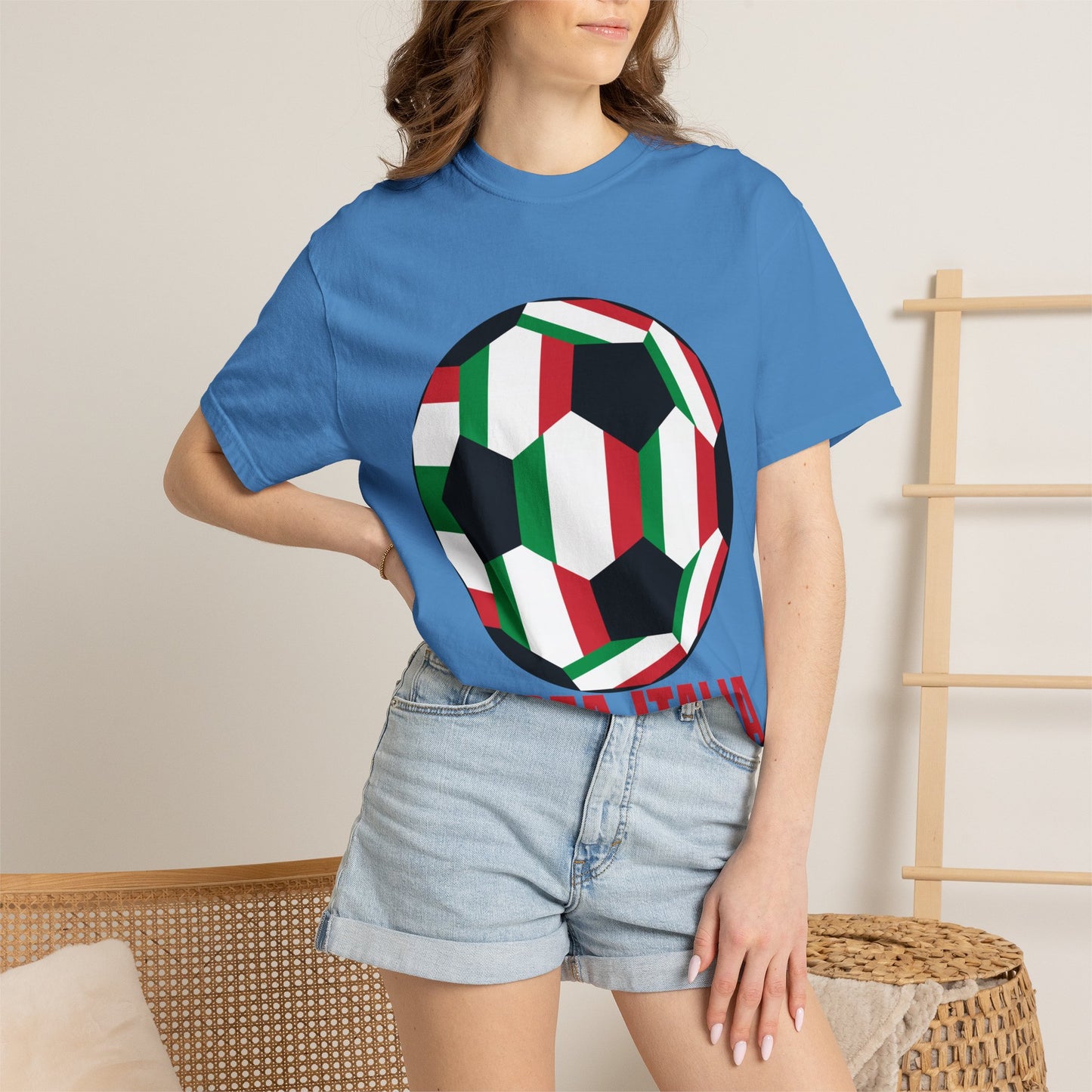 Forza Italia Fan Specialty Soccer Ball Design T Shirt