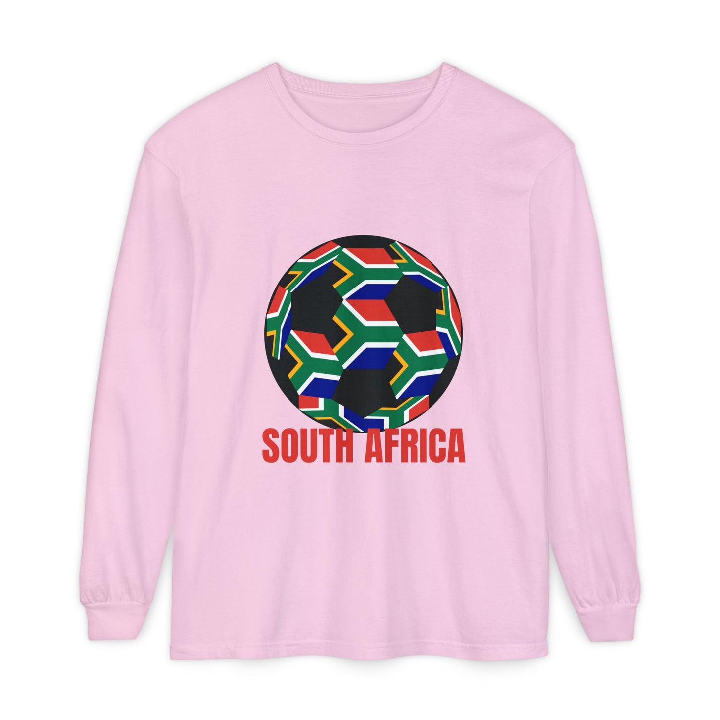 South Africa Fan Specialty Soccer Ball Design Long Sleeve Tee