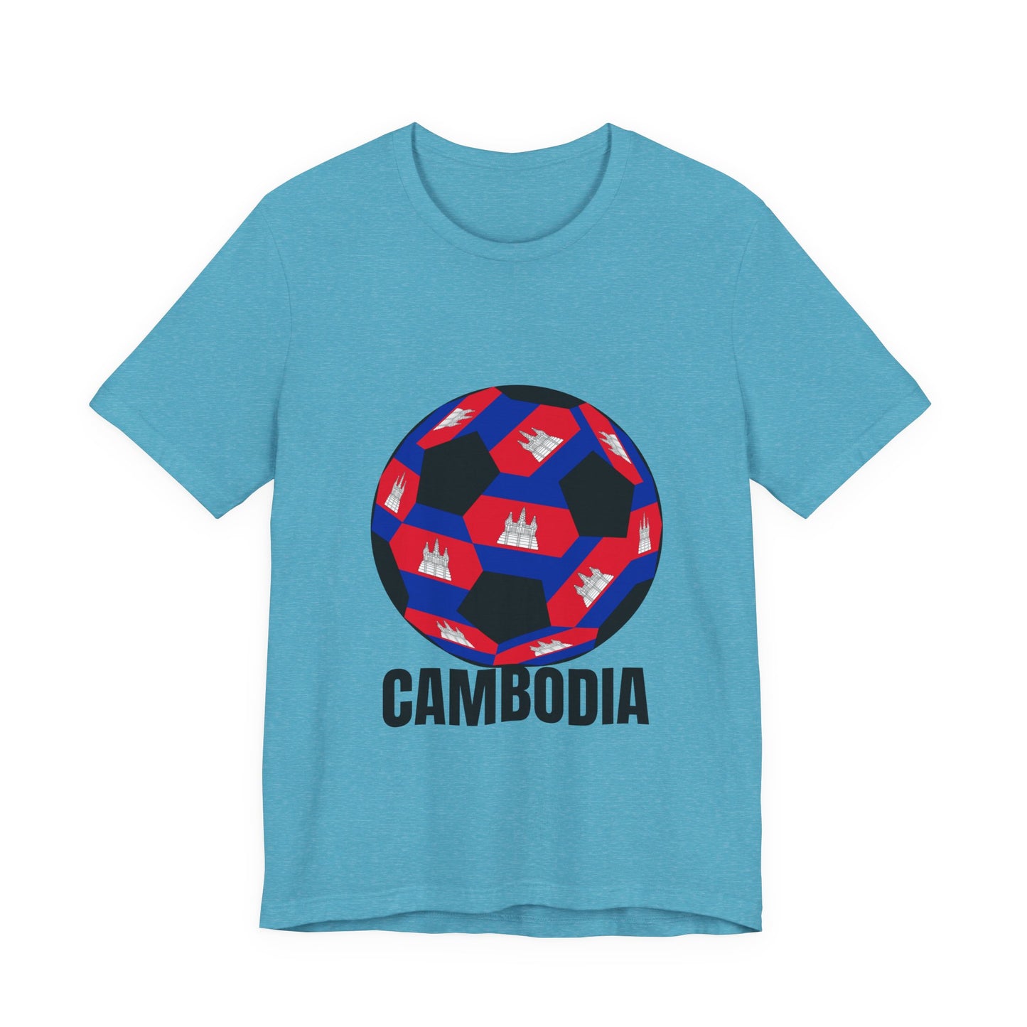 Cambodia Fan Specialty Soccer Ball Design T Shirt