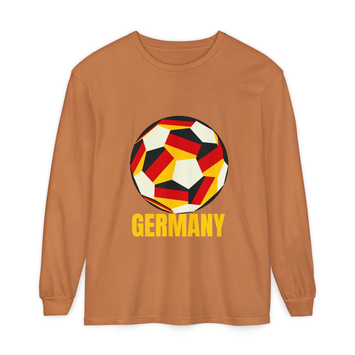 Germany Fan Specialty Soccer Ball Design Long Sleeve Shirt