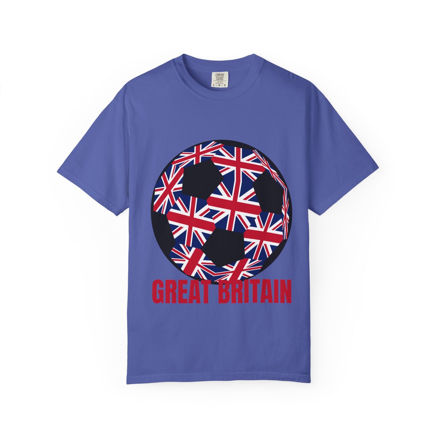 Great Britain Fan Specialty Soccer Ball Design T Shirt