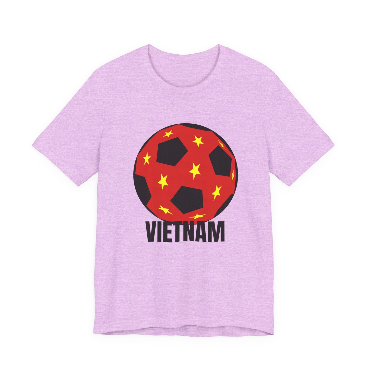 Vietnam Fan Specialty Soccer Ball Design T Shirt Black Text