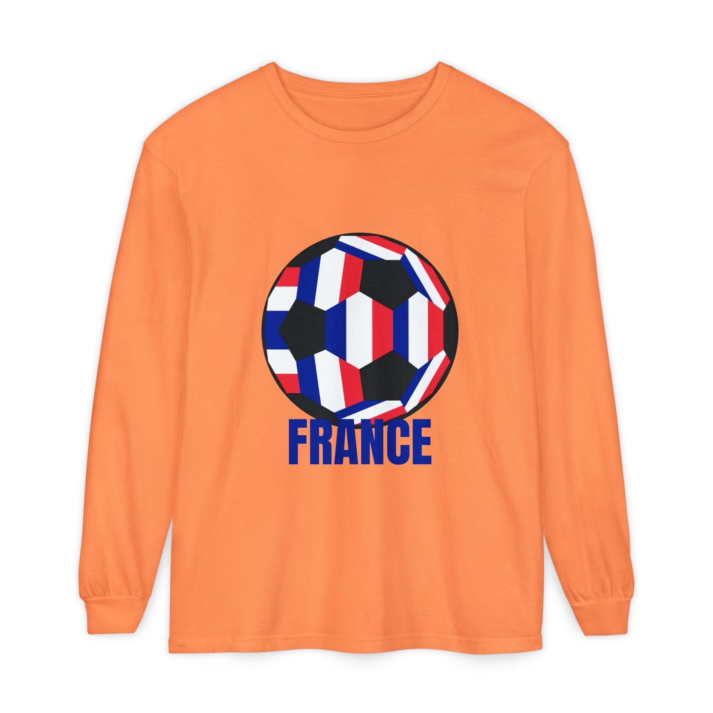France Fan Specialty Soccer Ball Design Long Sleeve Shirt