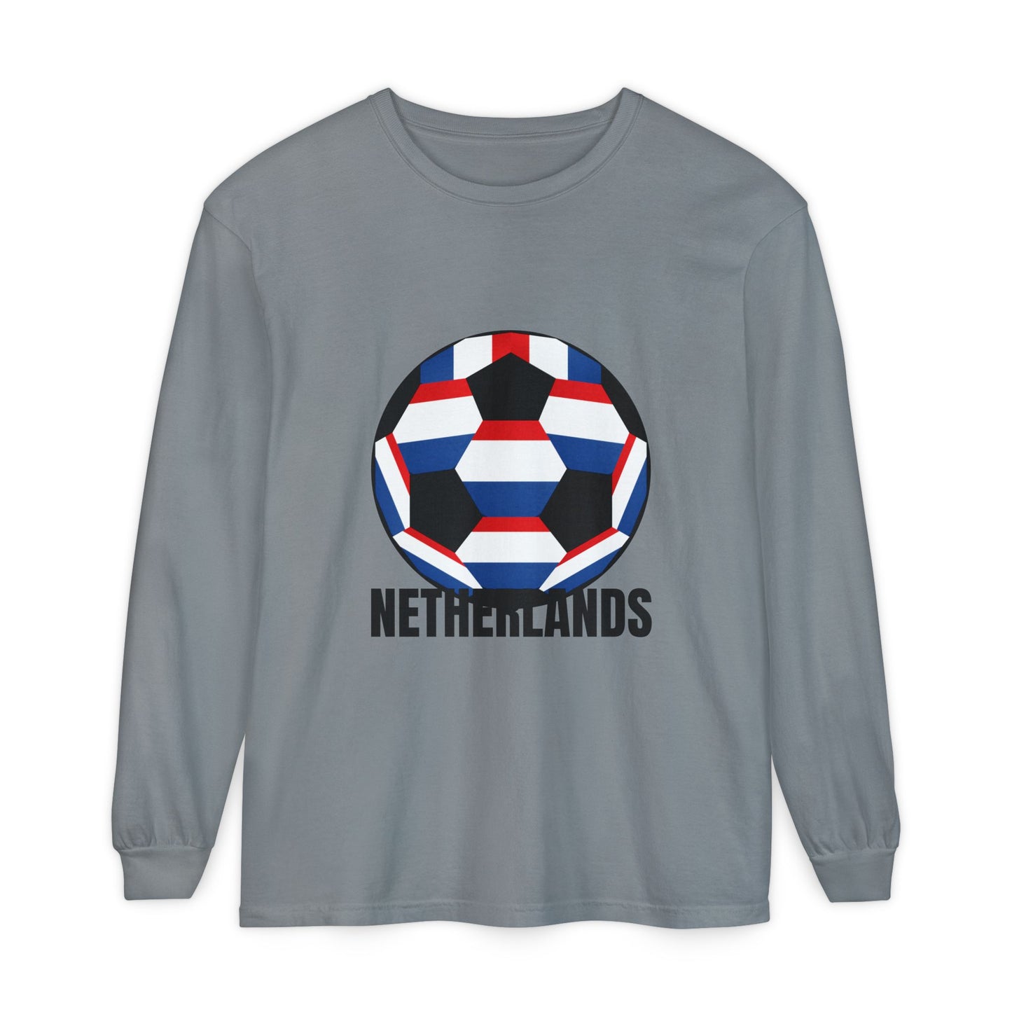 Netherlands Fan Specialty Soccer Ball Long Sleeve Tee