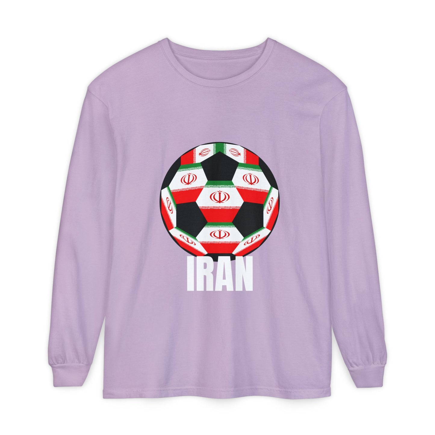 Iran Fan Specialty Soccer Ball Design  Long Sleeve Shirt
